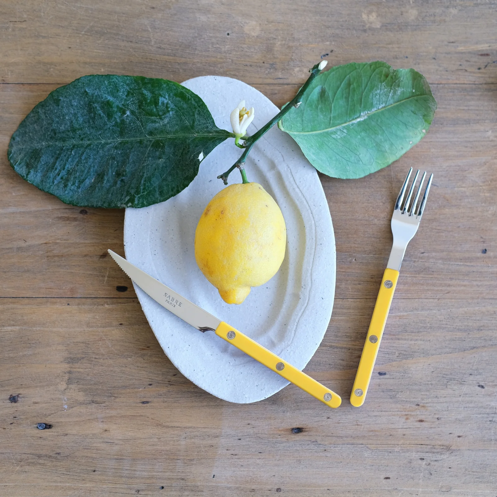Bistrot Solid, Yellow - Salad fork - Image 2