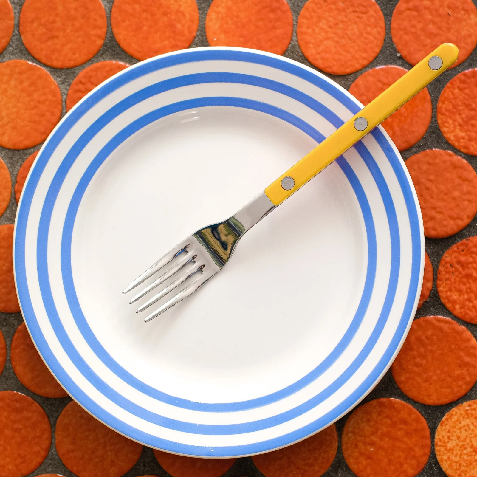 Bistrot Solid, Yellow - Salad fork - Image 4
