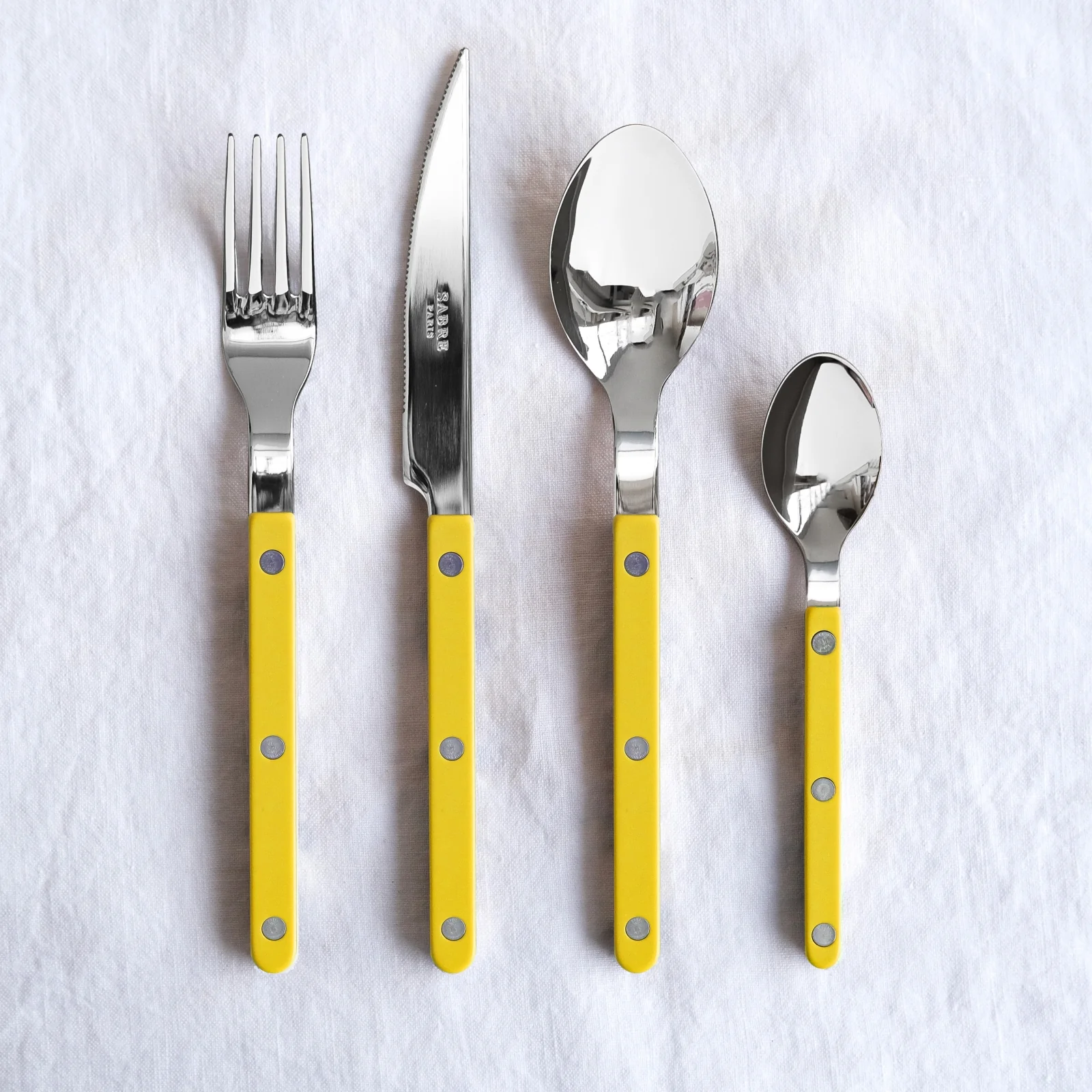 Bistrot Solid, Yellow - 24 pieces cutlery set - Image 4