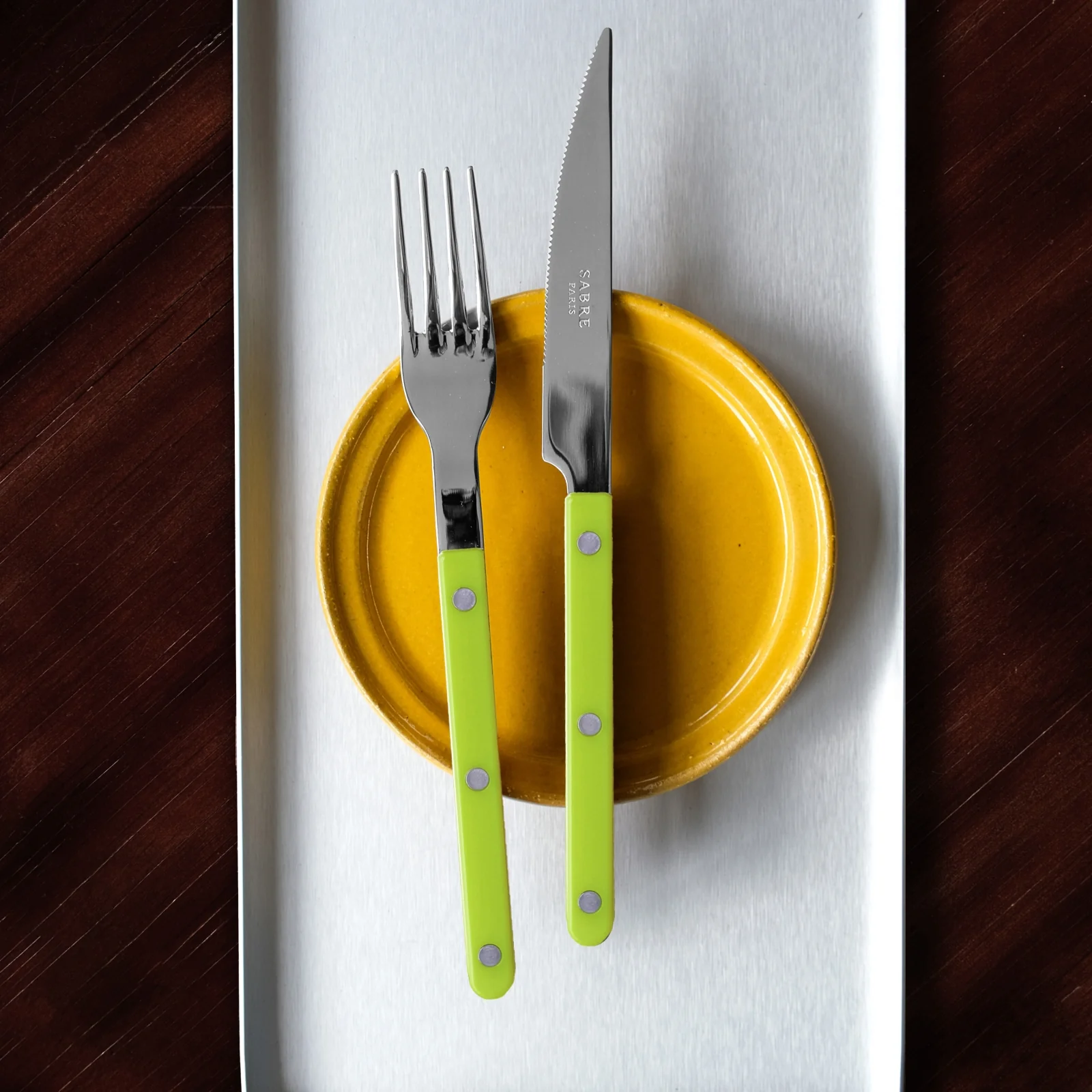 Bistrot Solid, Lime - 48 pieces cutlery set - Image 3