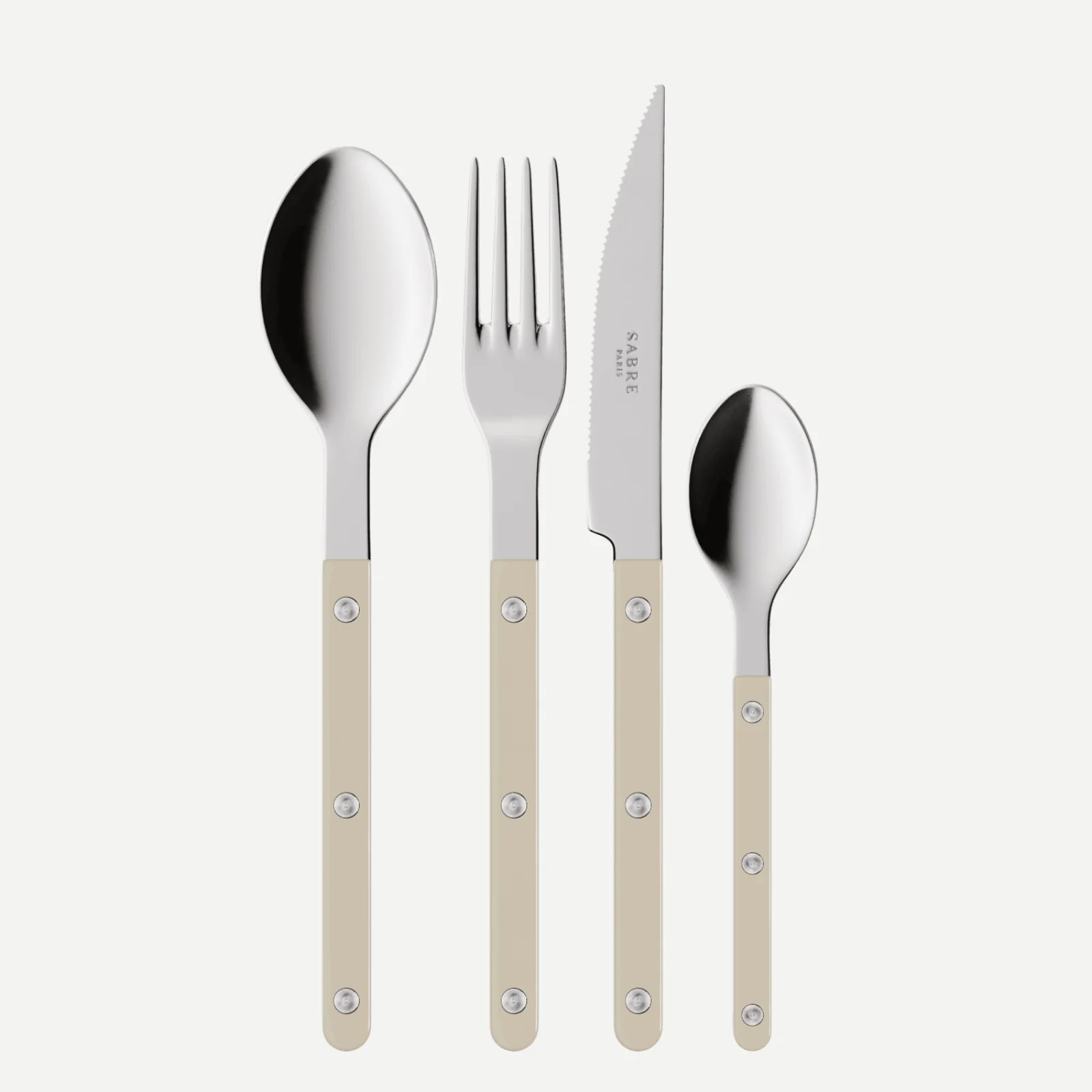 Bistrot Solid, Light kaki - 24 pieces cutlery set