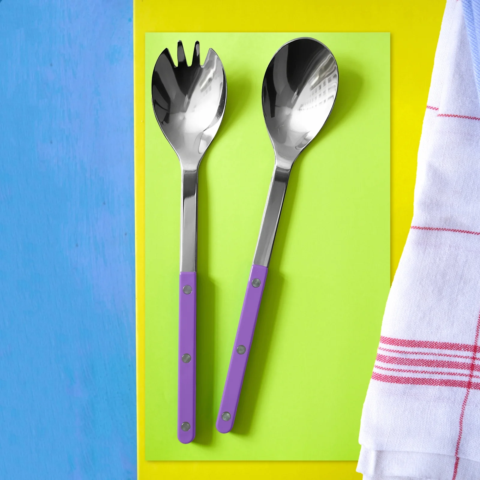 Bistrot Solid, Purple - Salad cutlery set - Image 2