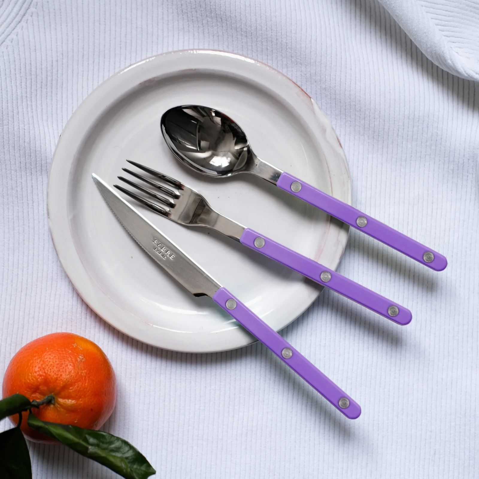 Bistrot Solid, Purple - Dessert spoon - Image 2
