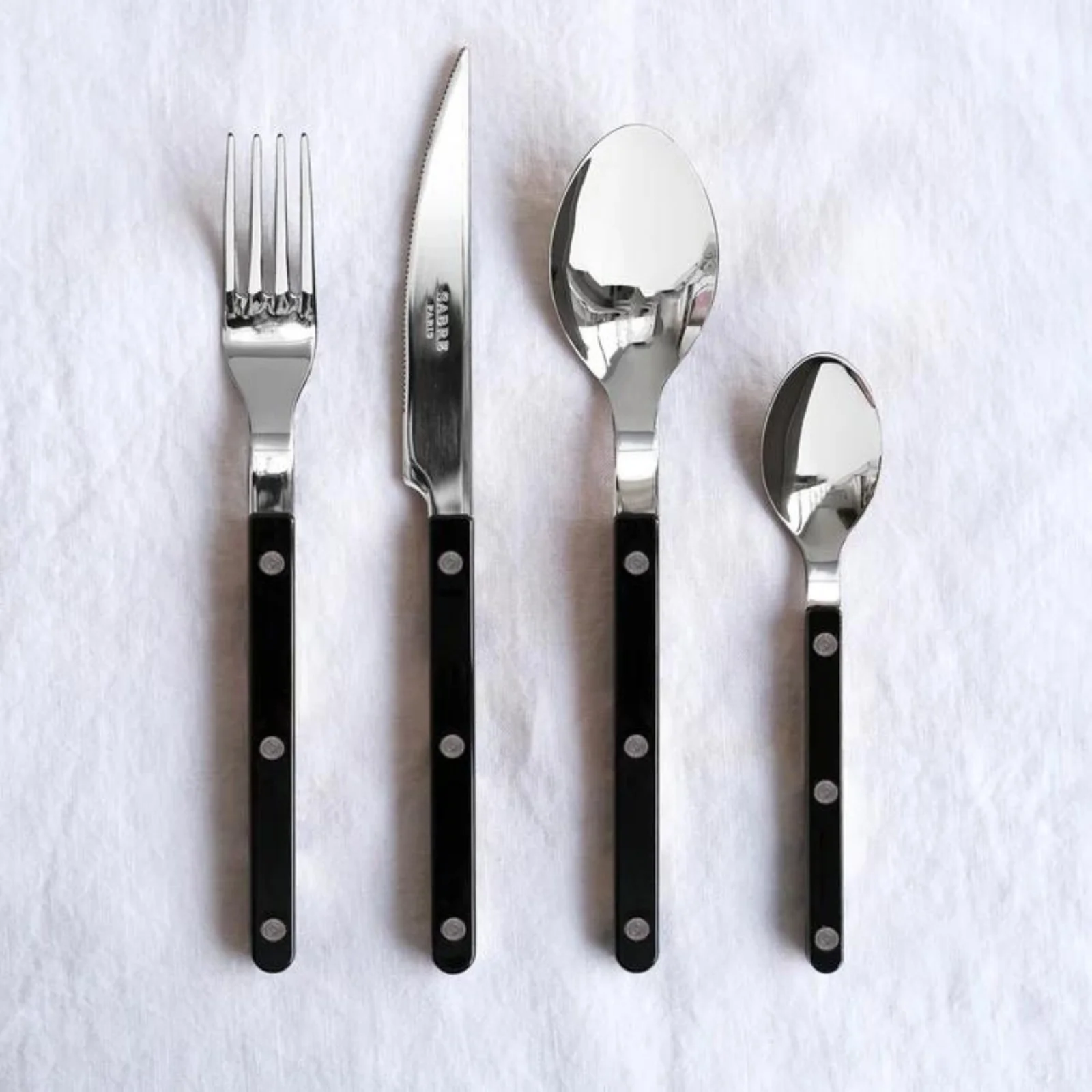 Bistrot Solid, Black - Box of 4 pieces cutlery set - Image 2