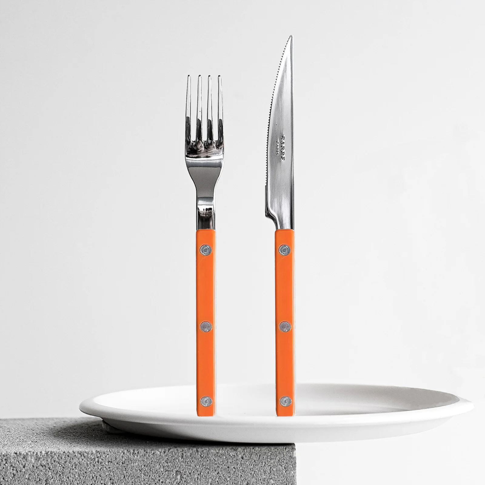 Bistrot Solid, Orange - Box of 4 pieces cutlery set - Image 2