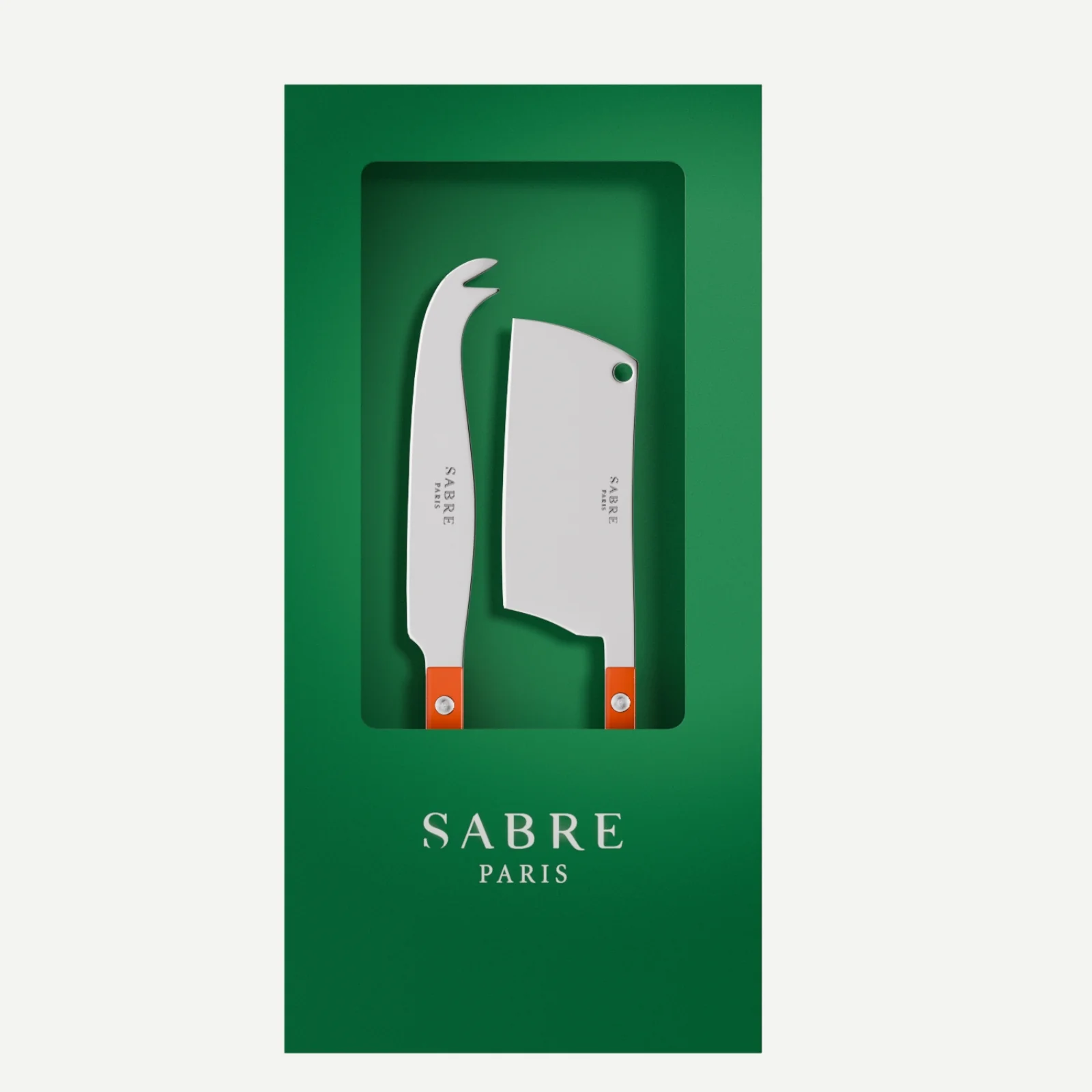 Bistrot Solid, Orange - Box of 2 cheese knives