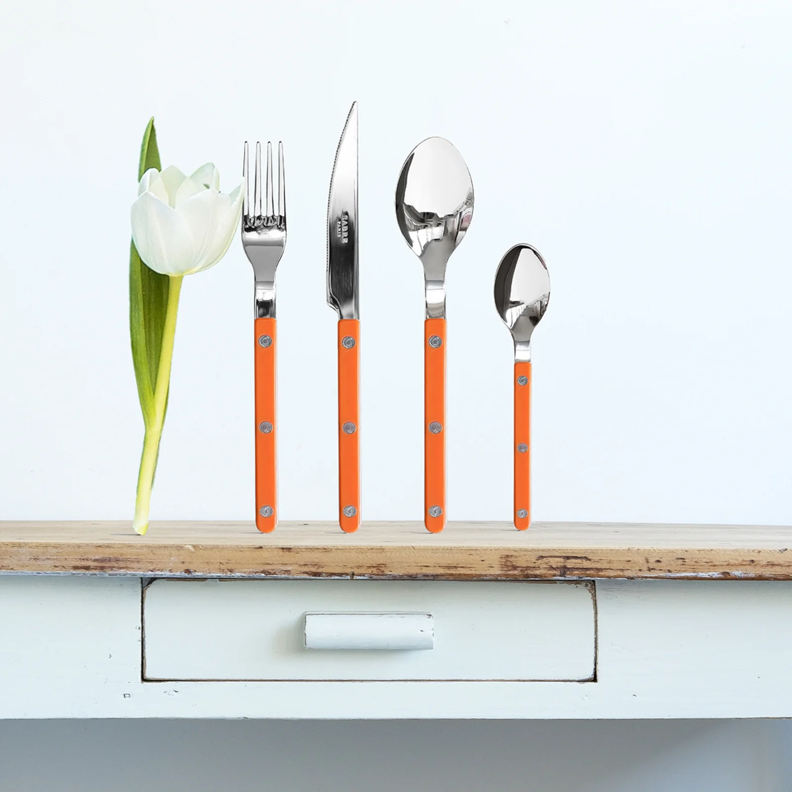 Bistrot Solid, Orange - 48 pieces cutlery set - Image 2