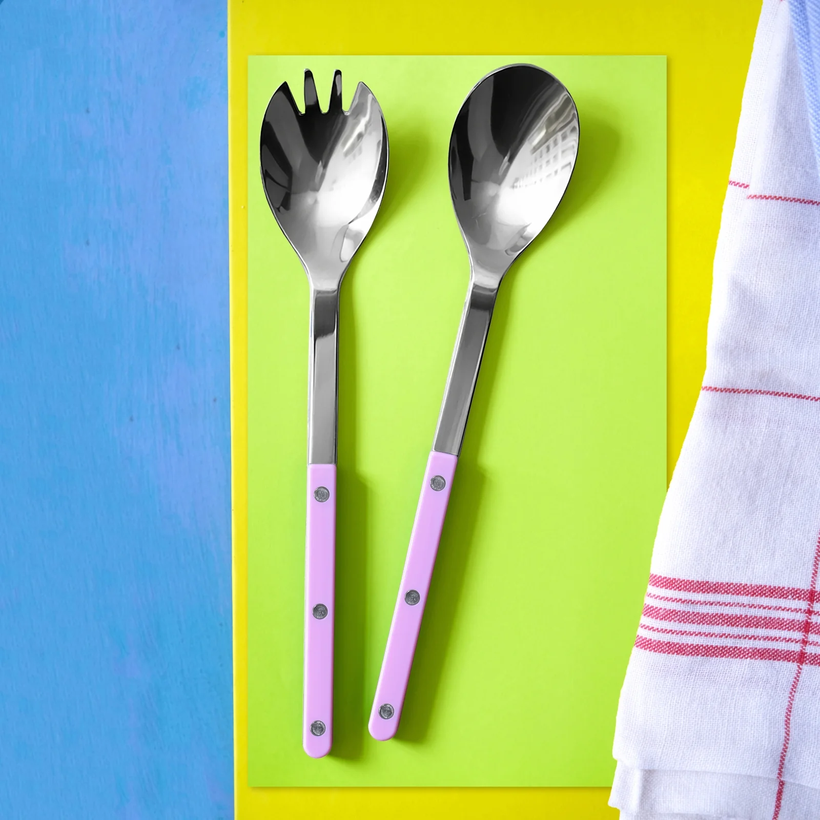 Bistrot Solid, Pink - Salad cutlery set - Image 2