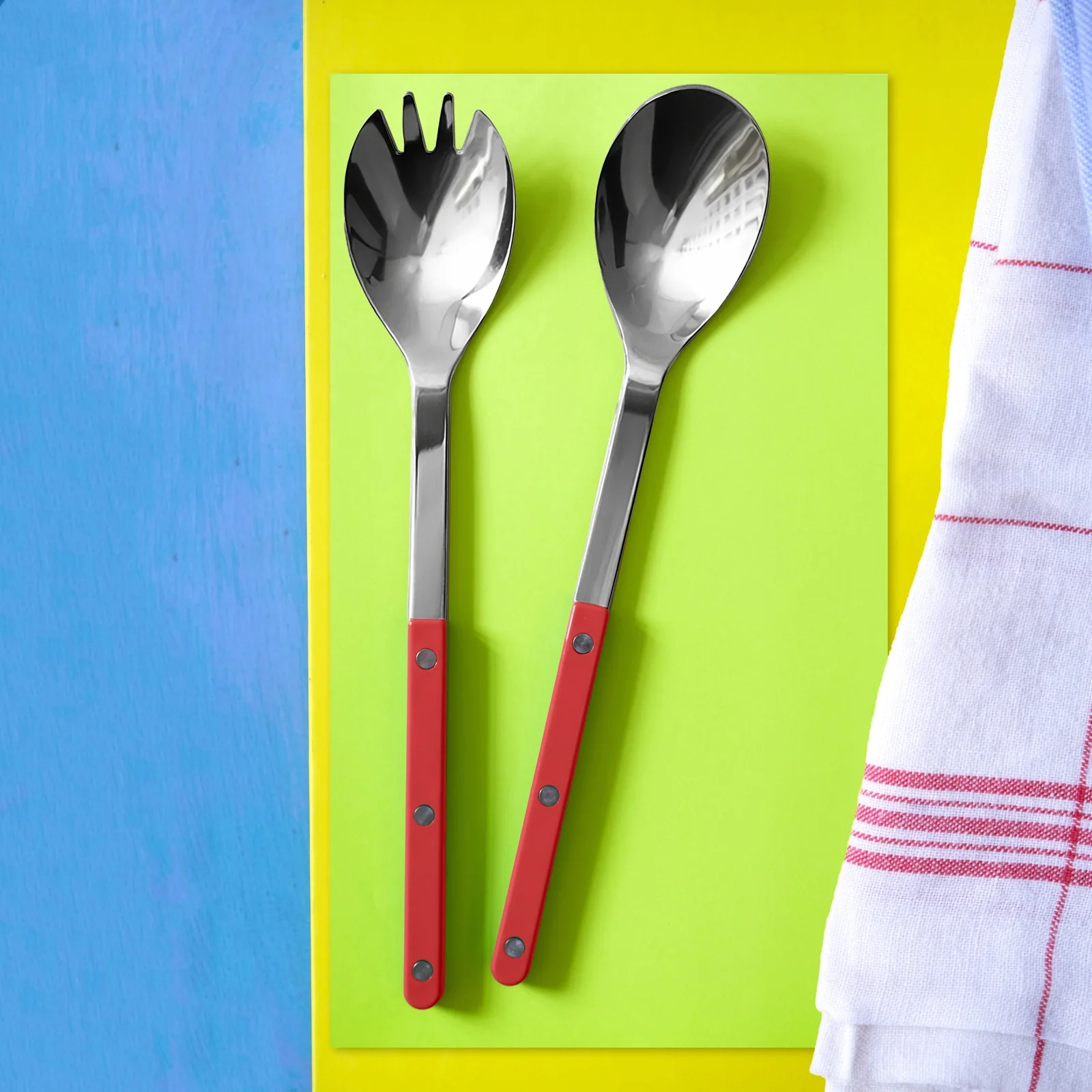 Bistrot Solid, Red - Salad cutlery set - Image 2