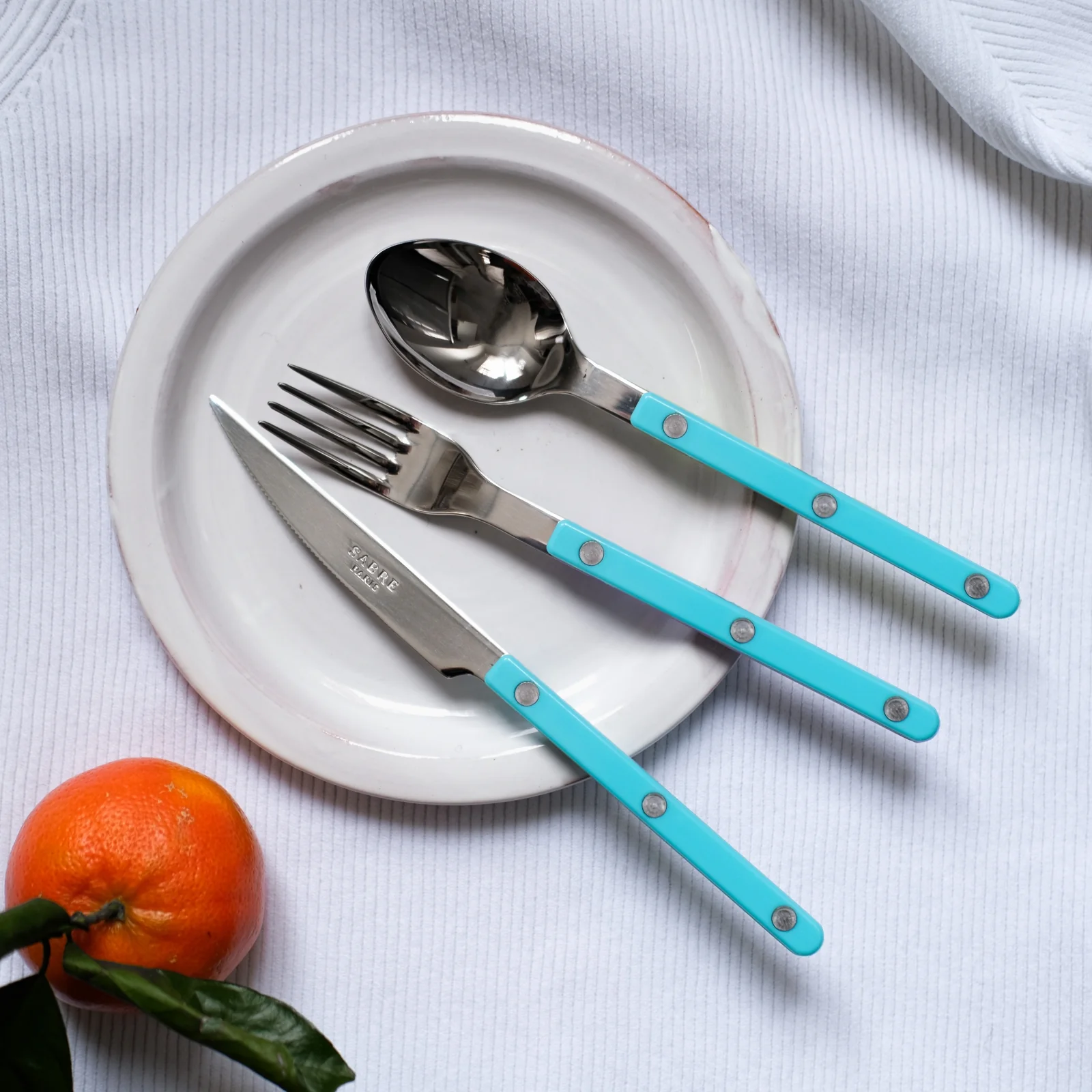 Bistrot Solid, Turquoise - Salad fork - Image 2