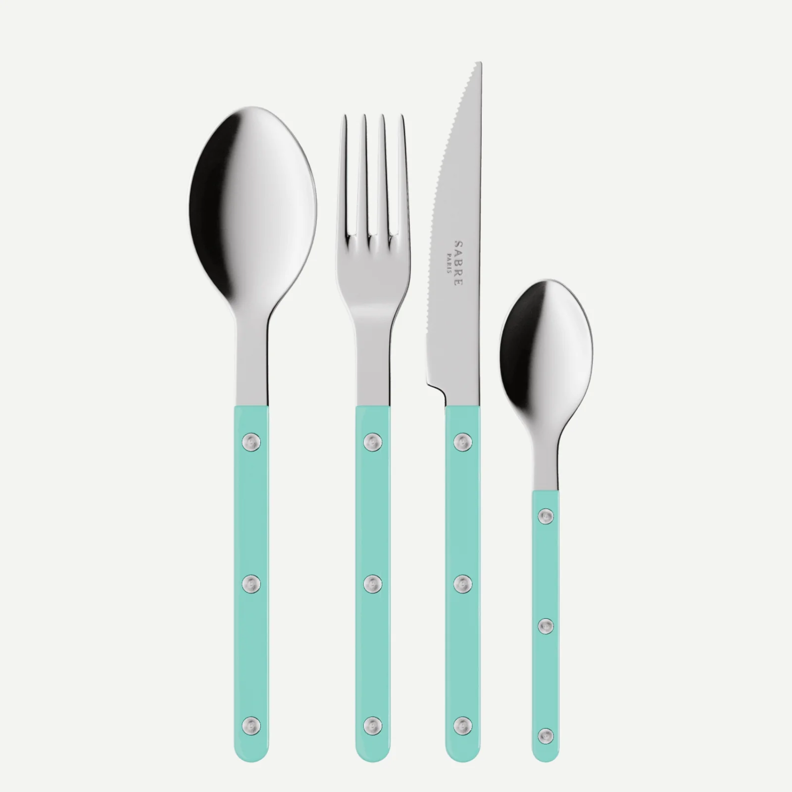Bistrot Solid, Turquoise - 24 pieces cutlery set