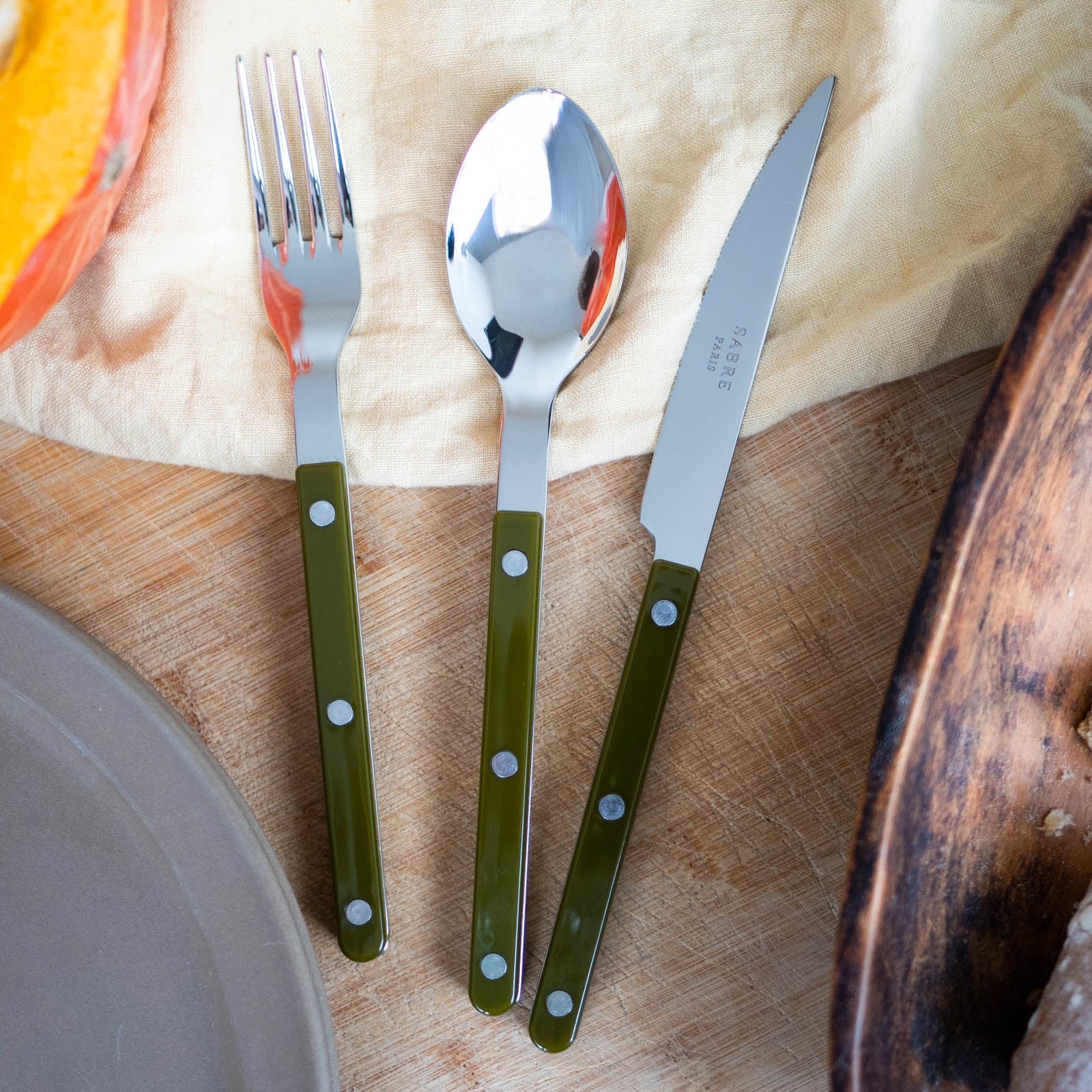 Bistrot Solid, Green fern - 24 pieces cutlery set - Image 2