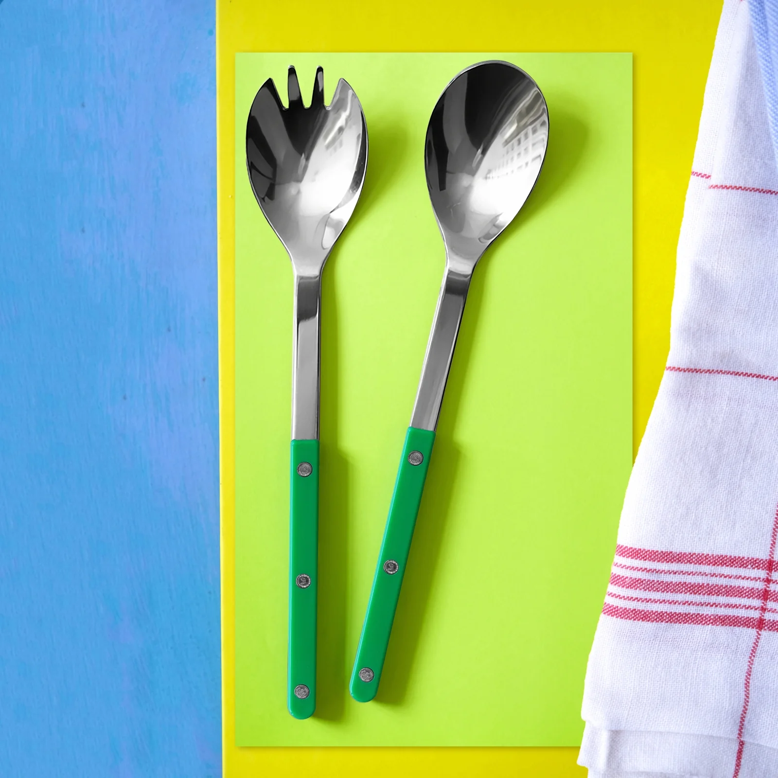 Bistrot Solid, Garden green - Salad cutlery set - Image 2