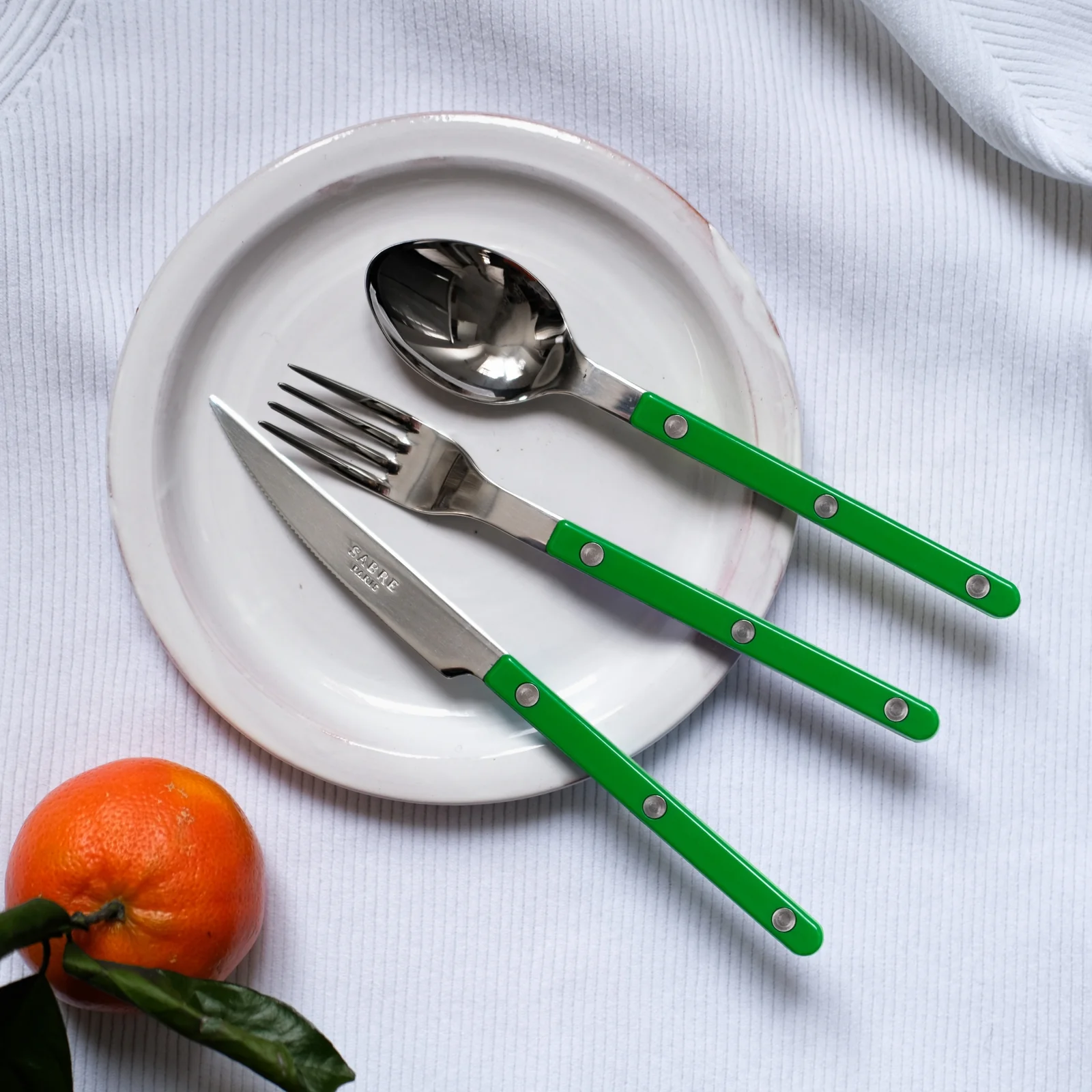 Bistrot Solid, Garden green - Dessert spoon - Image 2