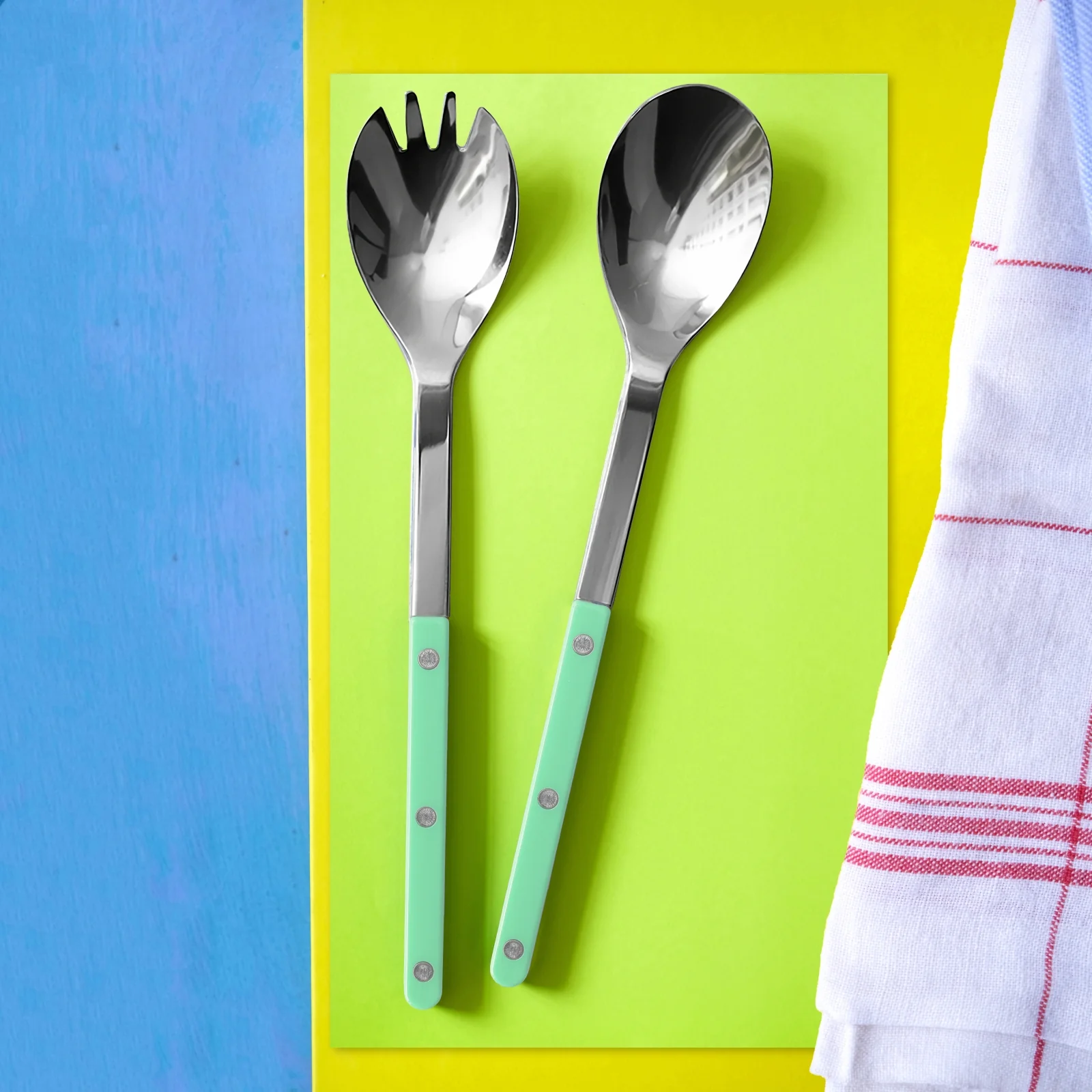 Bistrot Solid, Pastel green - Salad cutlery set - Image 2