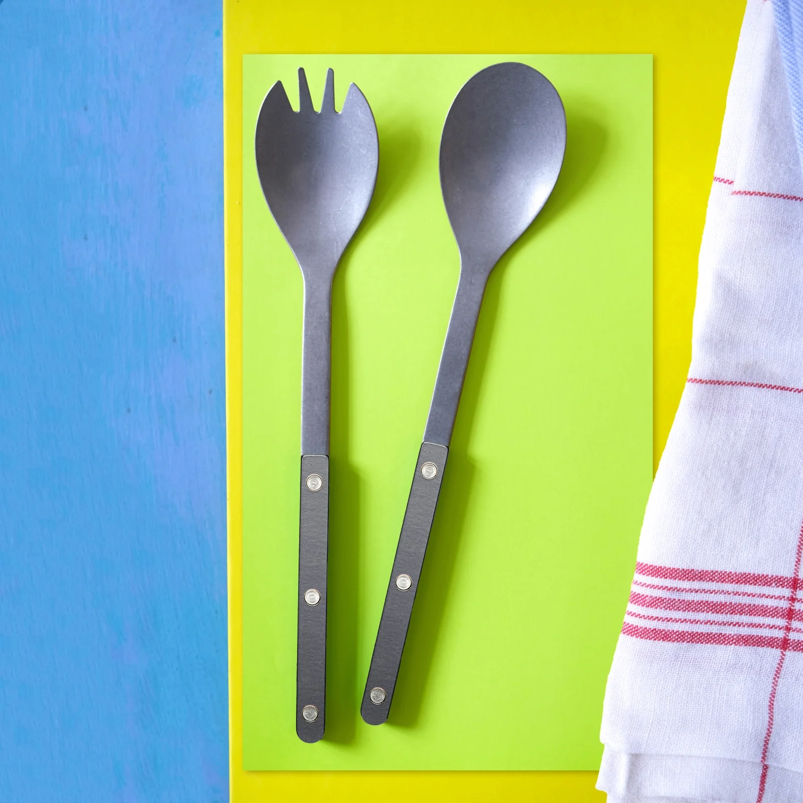 Bistrot Vintage Pearly, Dark grey - Salad cutlery set - Image 2