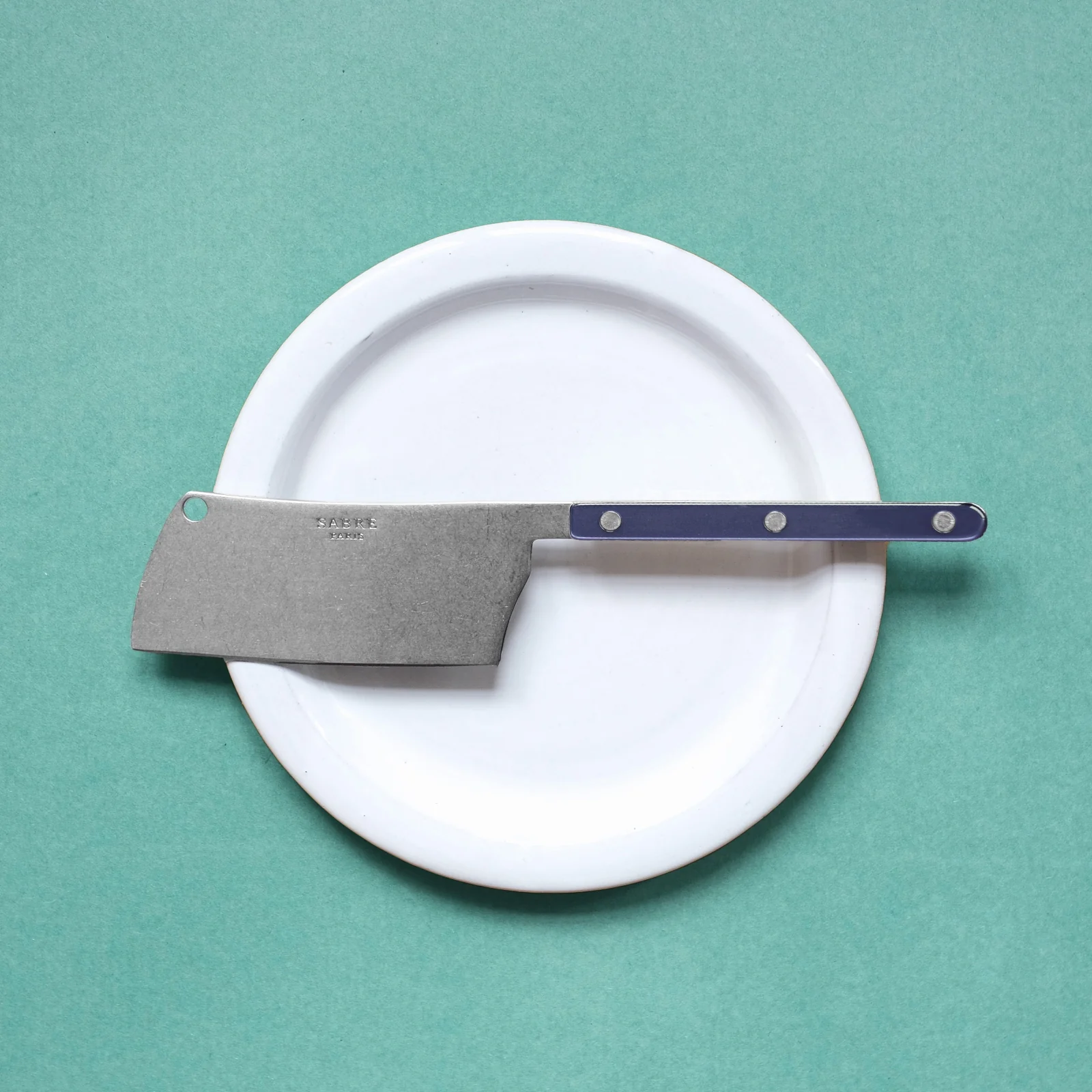 Bistrot Vintage Pearly, Steel blue - Cheese cleaver - Image 2
