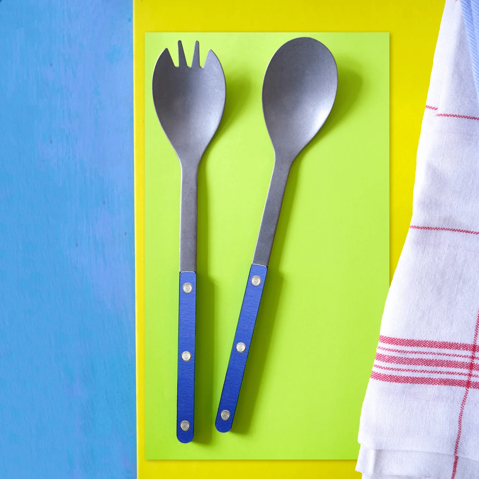 Bistrot Vintage Pearly, Lapis blue - Salad cutlery set - Image 2