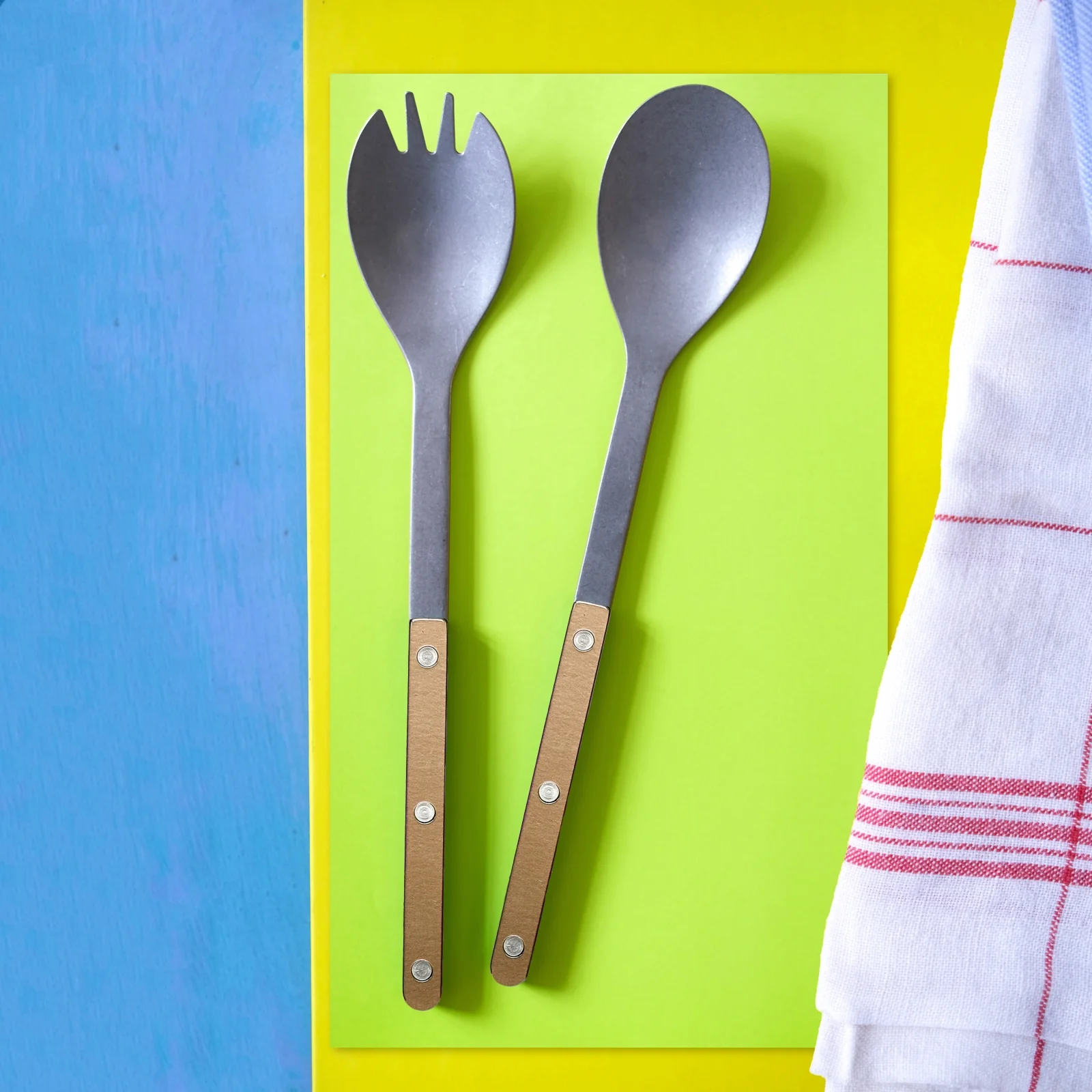 Bistrot Vintage Pearly, Caramel - Salad cutlery set - Image 2