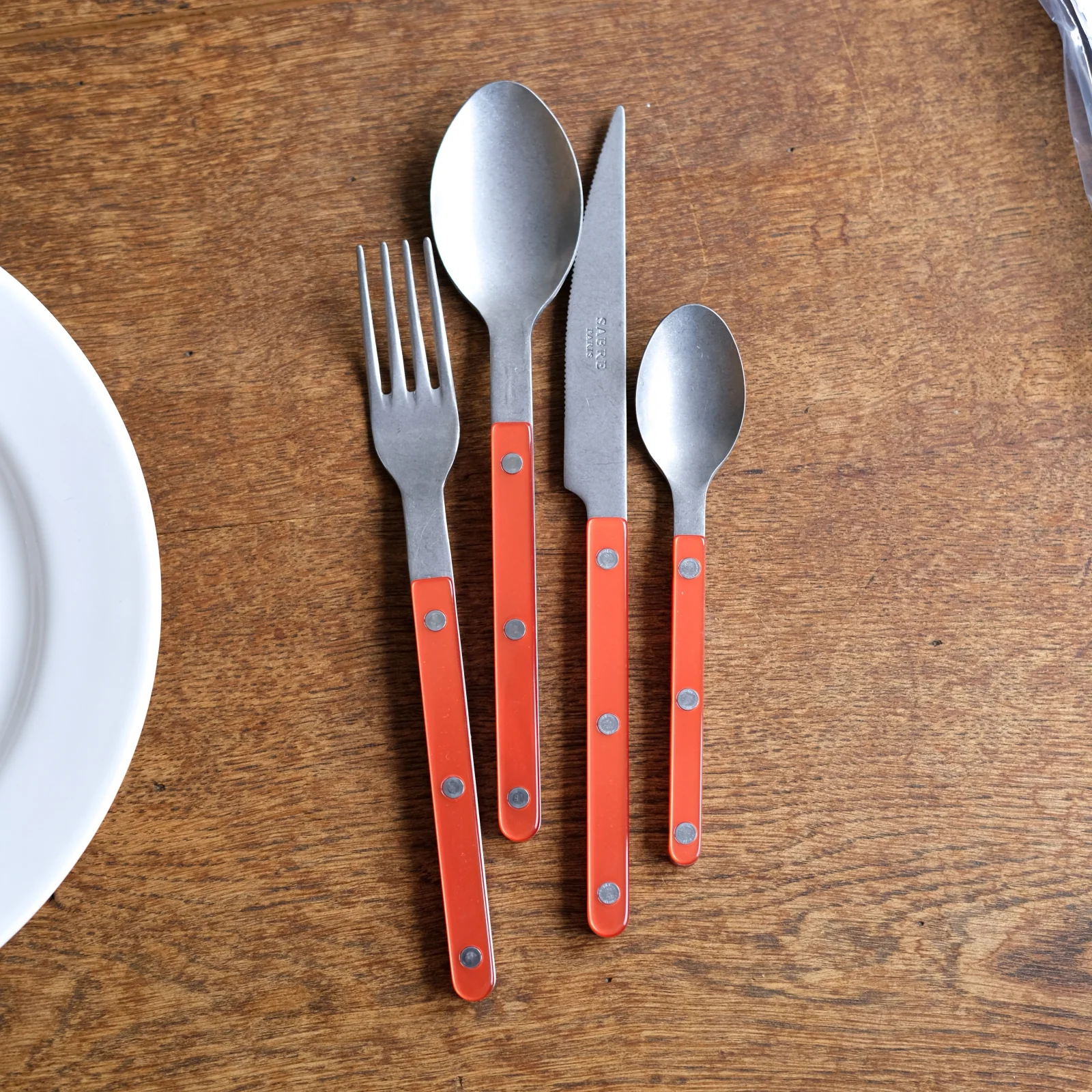 Bistrot Vintage Pearly, Orange - 5 pieces cutlery set - Image 2