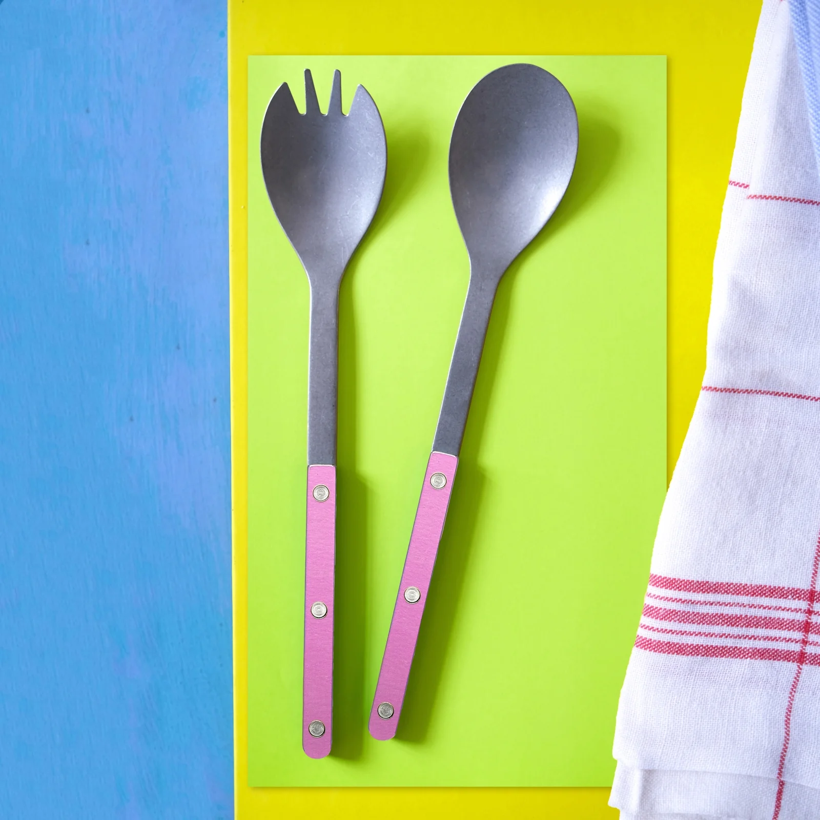 Bistrot Vintage Pearly, Pink - Salad cutlery set - Image 2