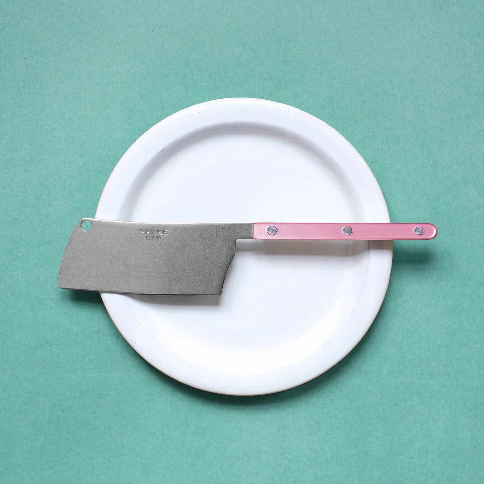 Bistrot Vintage Pearly, Soft pink - Box of 2 cheese knives - Image 2