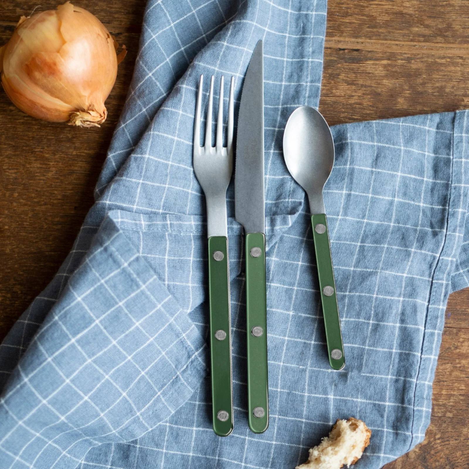 Bistrot Vintage Pearly, Dark green - Dinner knife - Image 2