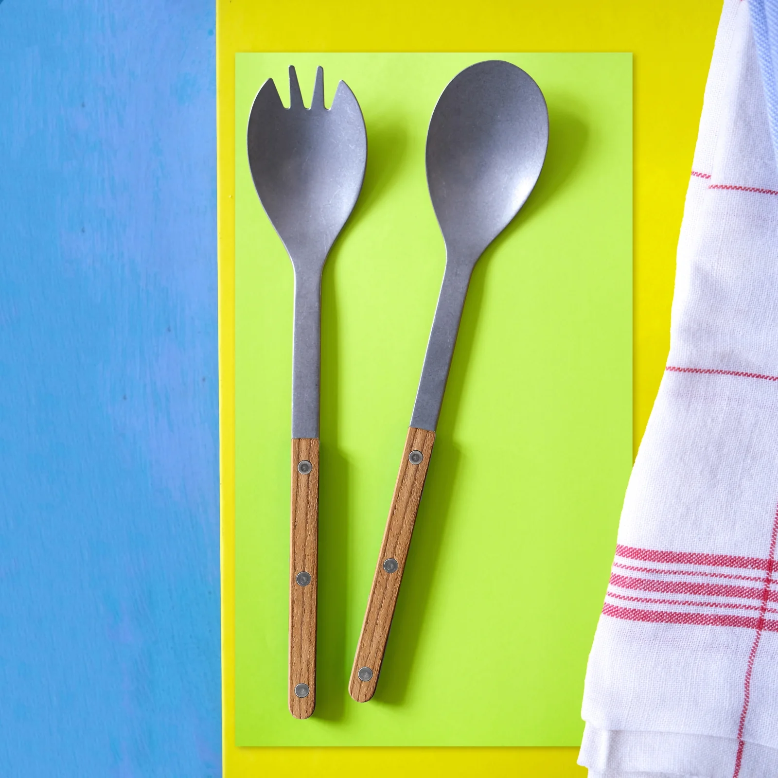 Bistrot Vintage Teak, Teak - Salad cutlery set - Image 2