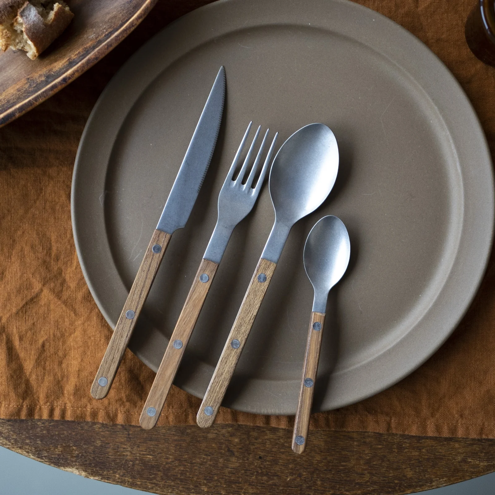 Bistrot Vintage Teak, Teak - Box of 5 pieces cutlery set - Image 2