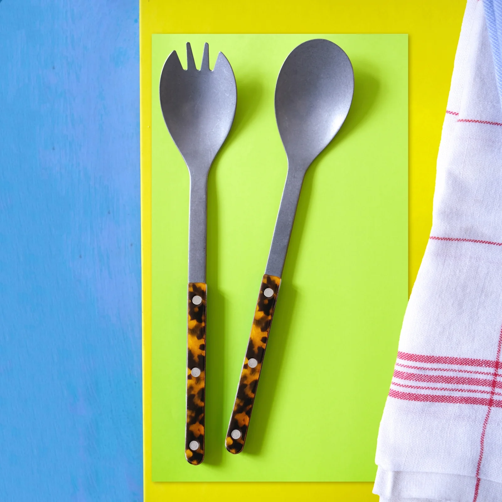 Bistrot Vintage Tortoise, Faux Tortoise - Salad cutlery set - Image 2