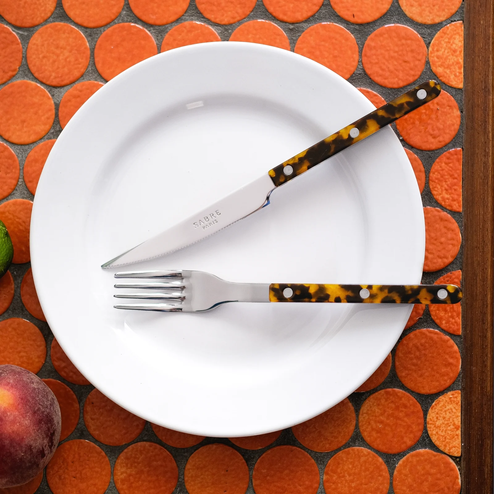 Bistrot Vintage Tortoise, Faux Tortoise - Dinner knife - Image 5