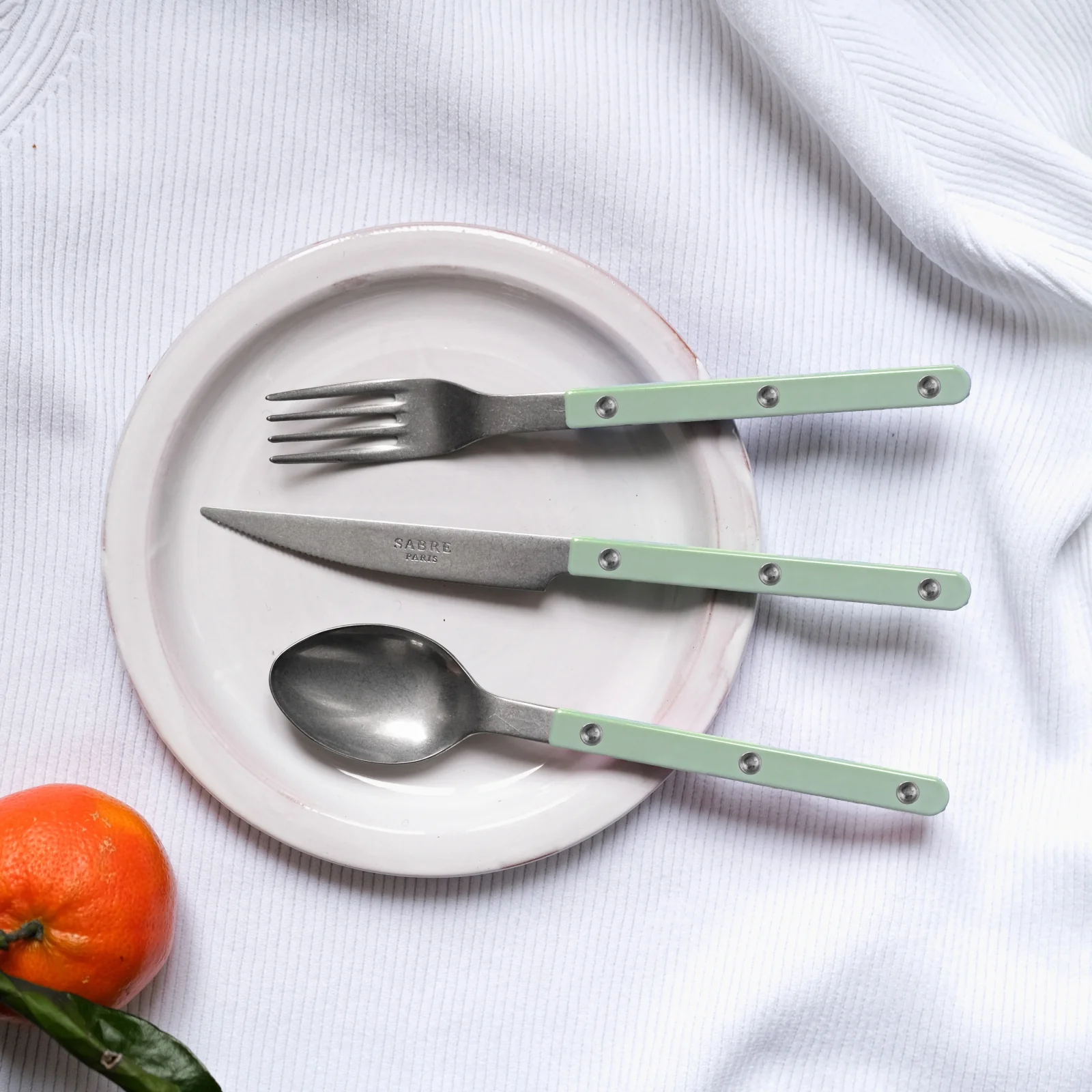Bistrot Vintage Solid, Asparagus - Dessert spoon - Image 2