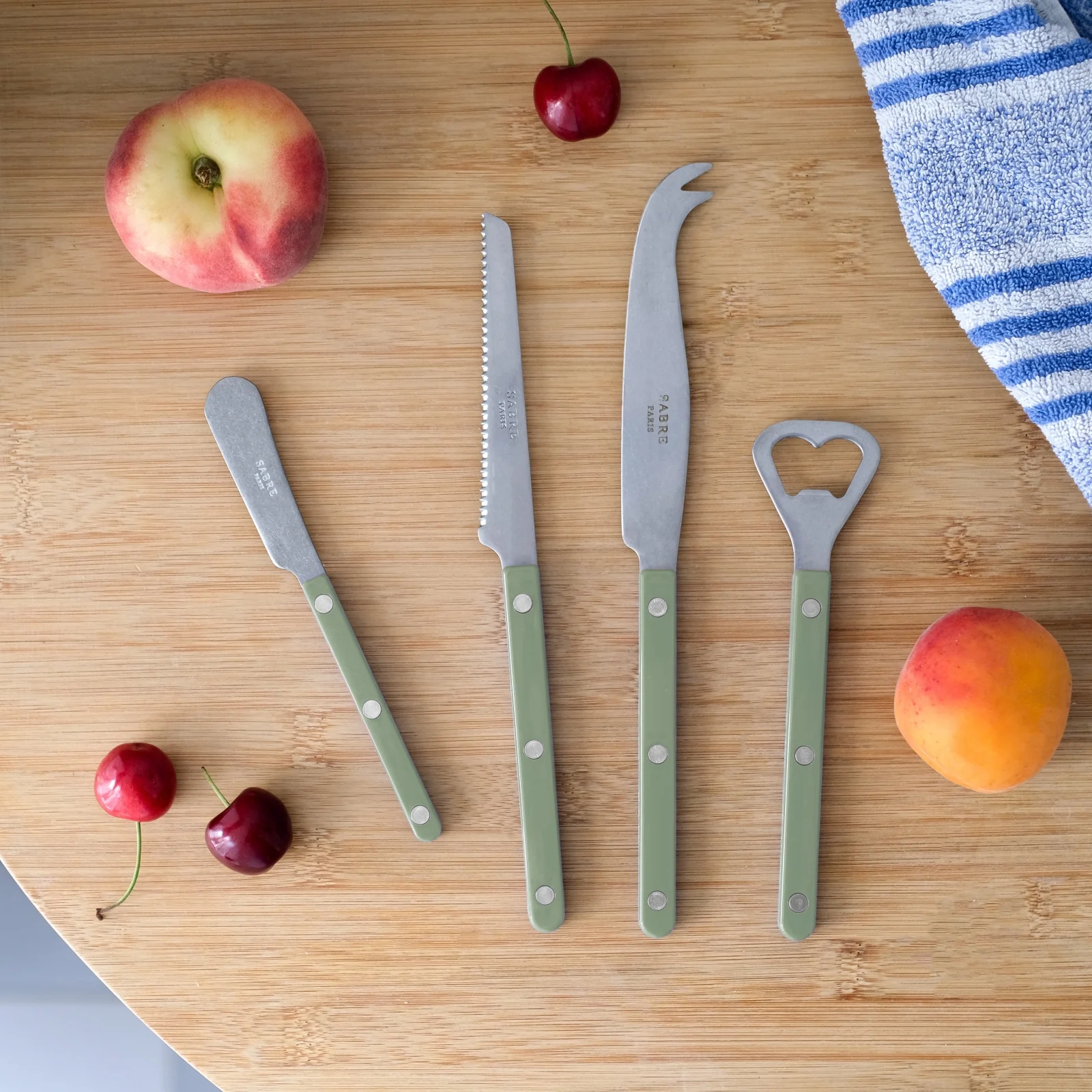 Bistrot Vintage Solid, Asparagus - Bistrot aperitif set - Image 2