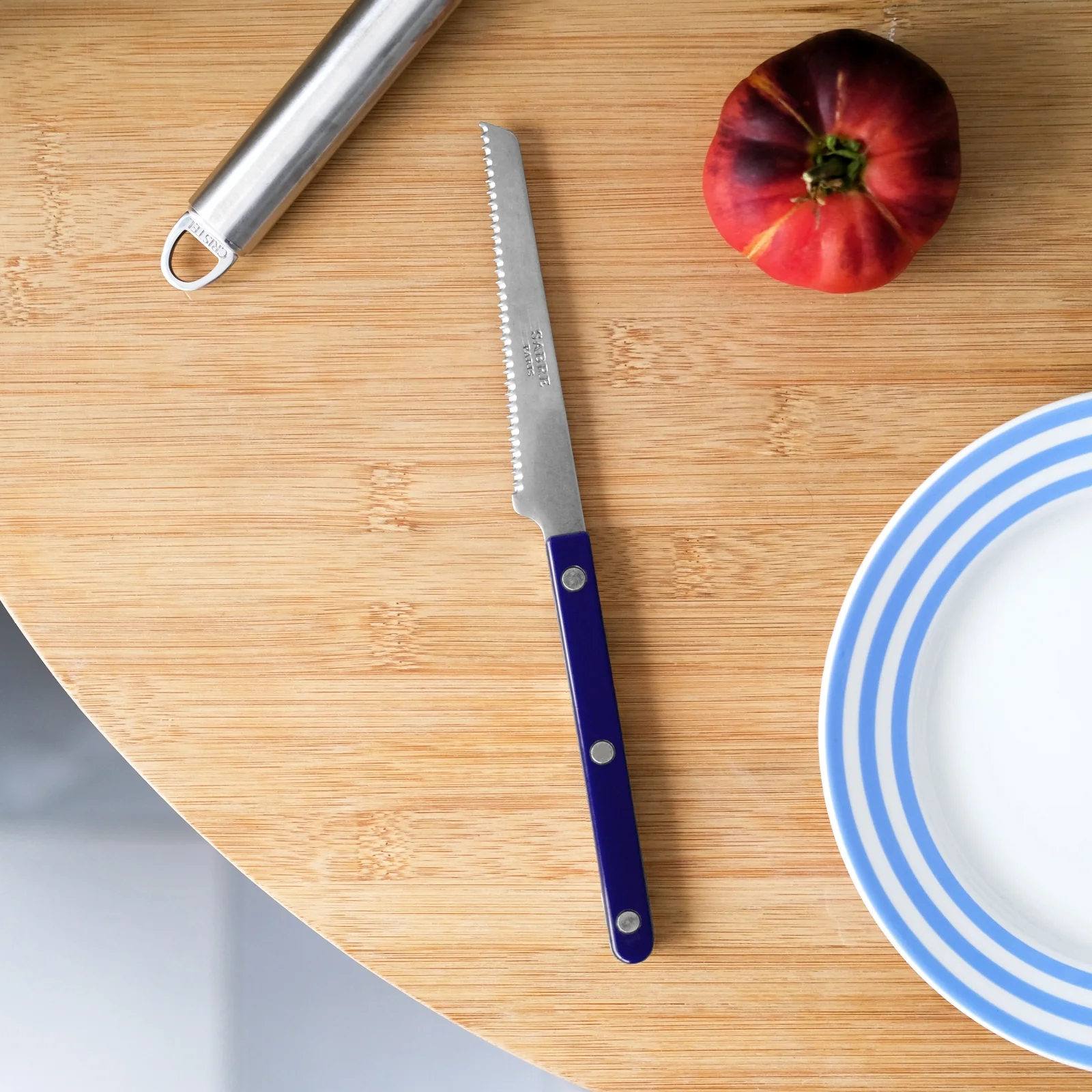 Bistrot Vintage Solid, Navy blue - Tomato knife - Image 2