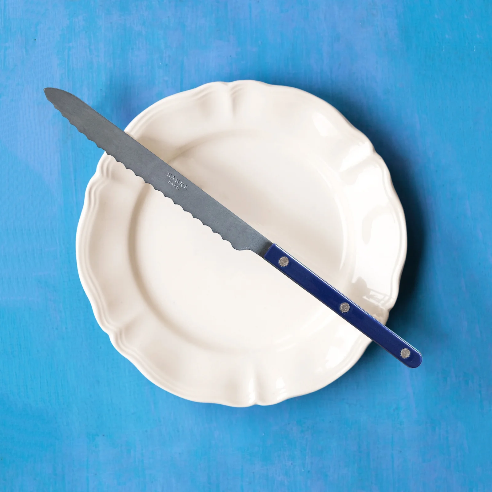 Bistrot Vintage Solid, Navy blue - Bread knife - Image 3