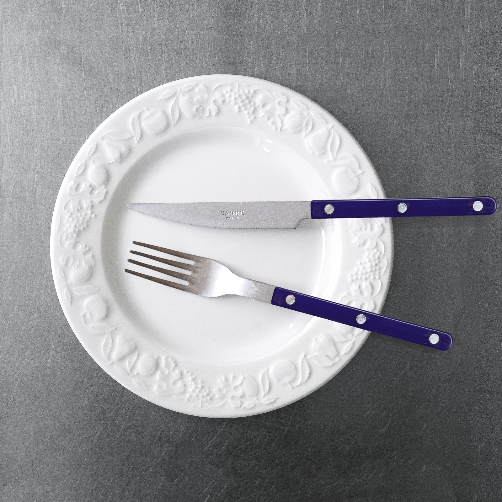 Bistrot Vintage Solid, Navy blue - 24 pieces cutlery set - Image 3