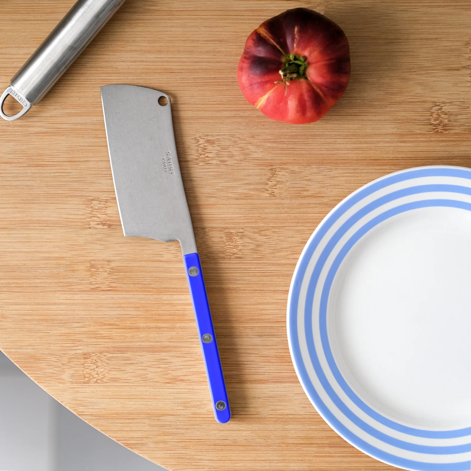 Bistrot Vintage Solid, Lapis blue - Cheese cleaver - Image 2