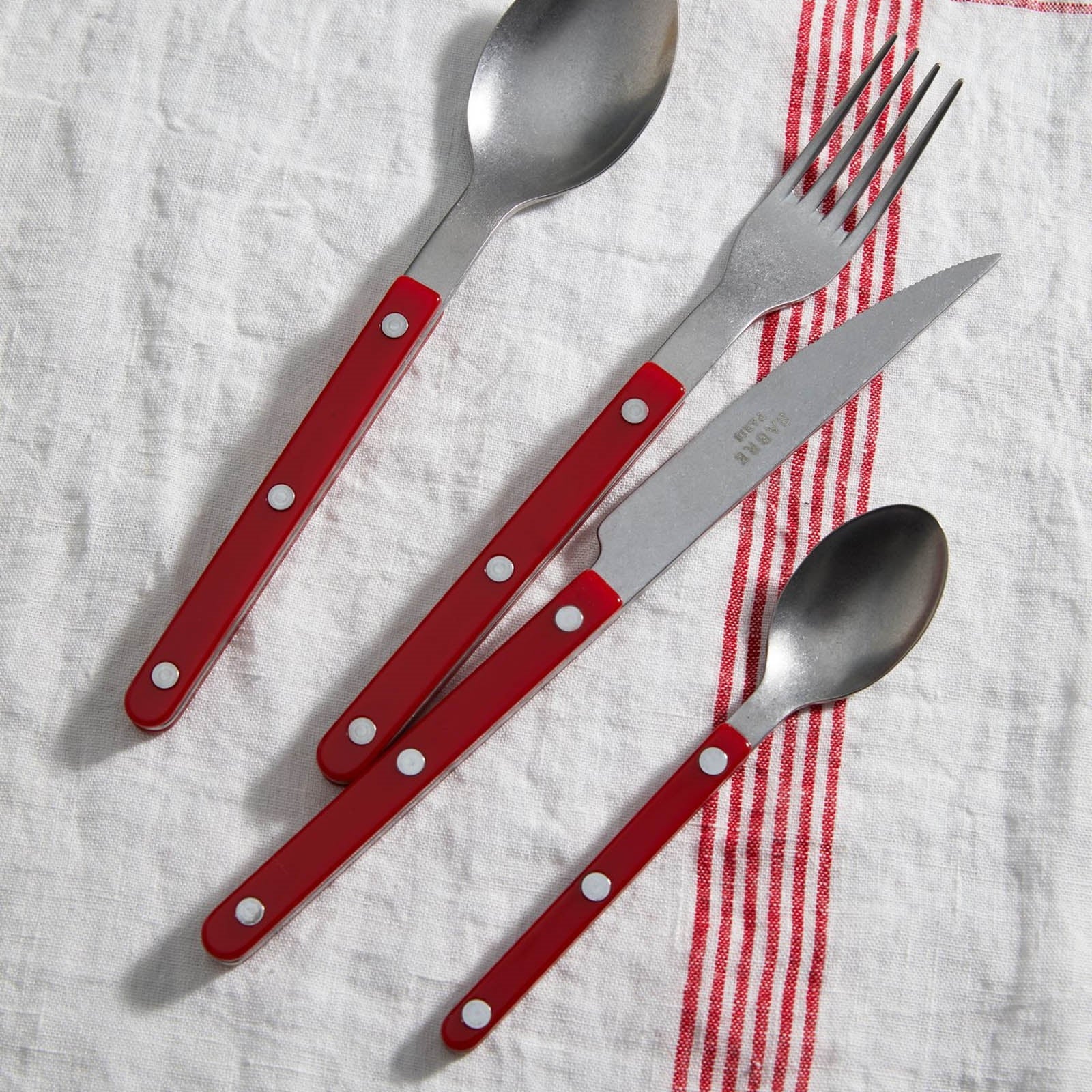 Bistrot Vintage Solid, Burgundy - 48 pieces cutlery set - Image 3