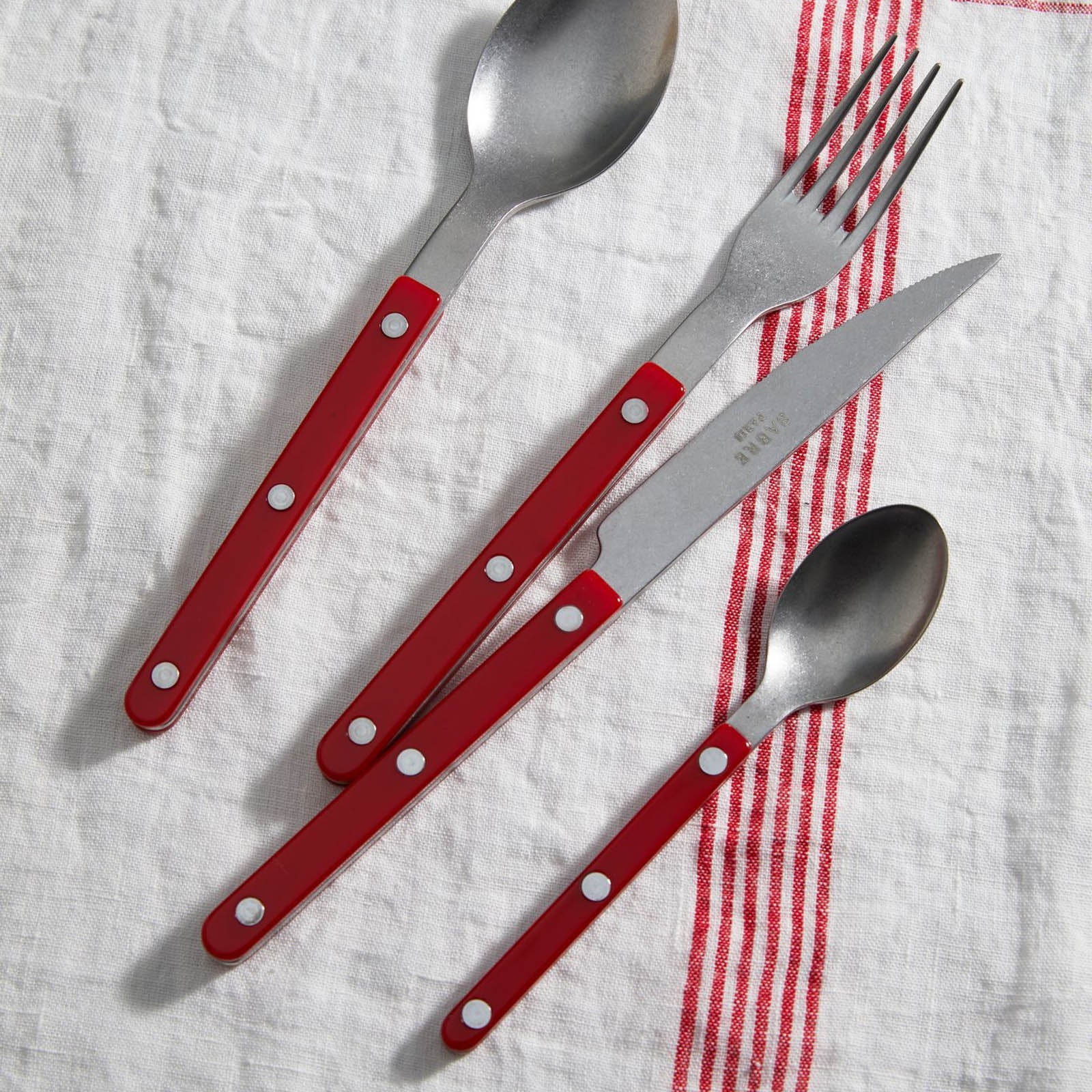 Bistrot Vintage Solid, Burgundy - 24 pieces cutlery set - Image 2