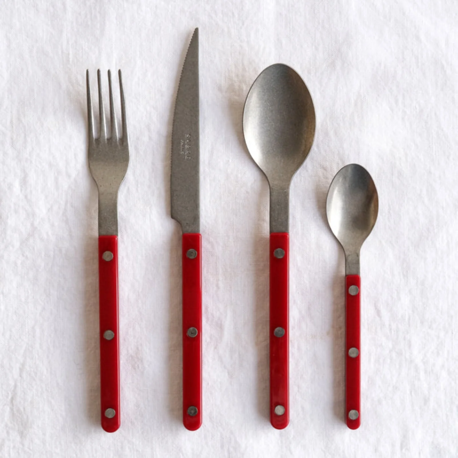 Bistrot Vintage Solid, Burgundy - 24 pieces cutlery set - Image 3