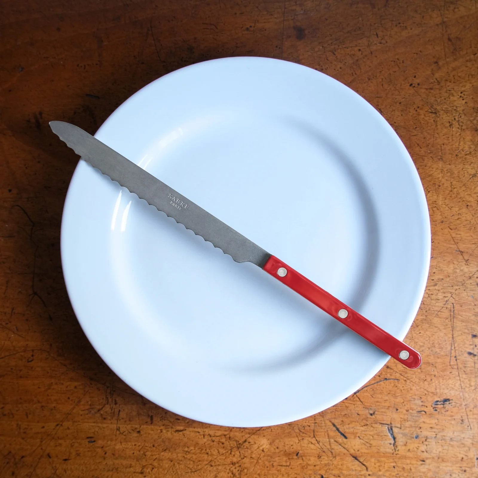Bistrot Vintage Solid, Burgundy - Bread knife - Image 2