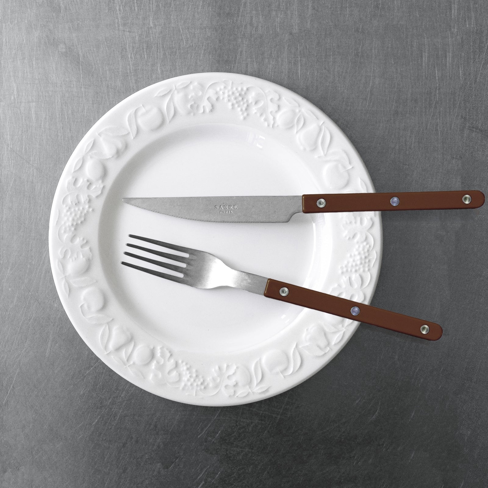 Bistrot Vintage Solid, Chocolate - 4 pieces cutlery set - Image 3