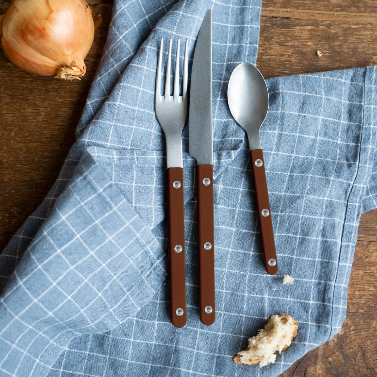 Bistrot Vintage Solid, Chocolate - Dinner knife - Image 2