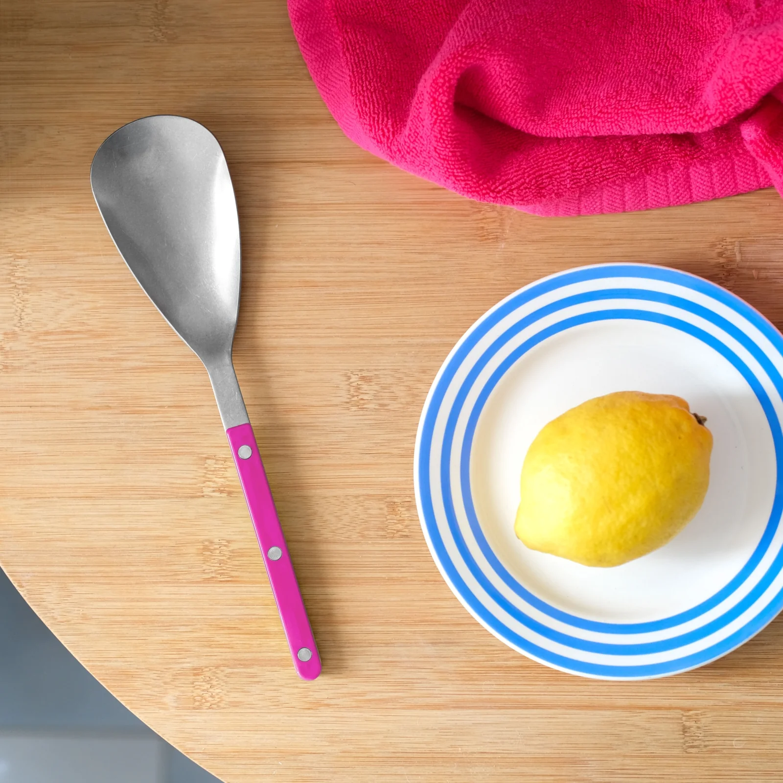 Bistrot Vintage Solid, Raspberry - Rice spoon - Image 2