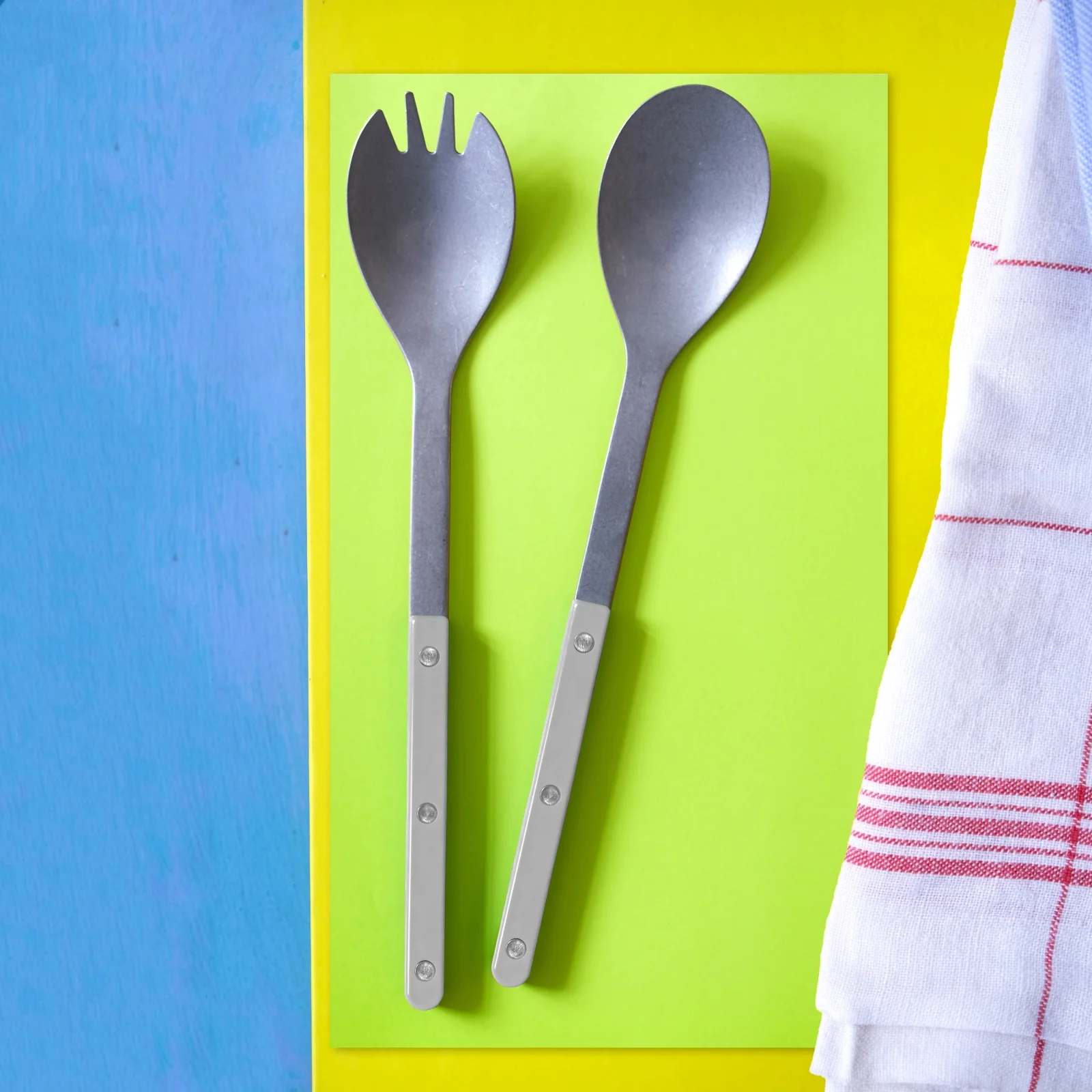 Bistrot Vintage Solid, Grey - Salad cutlery set - Image 2