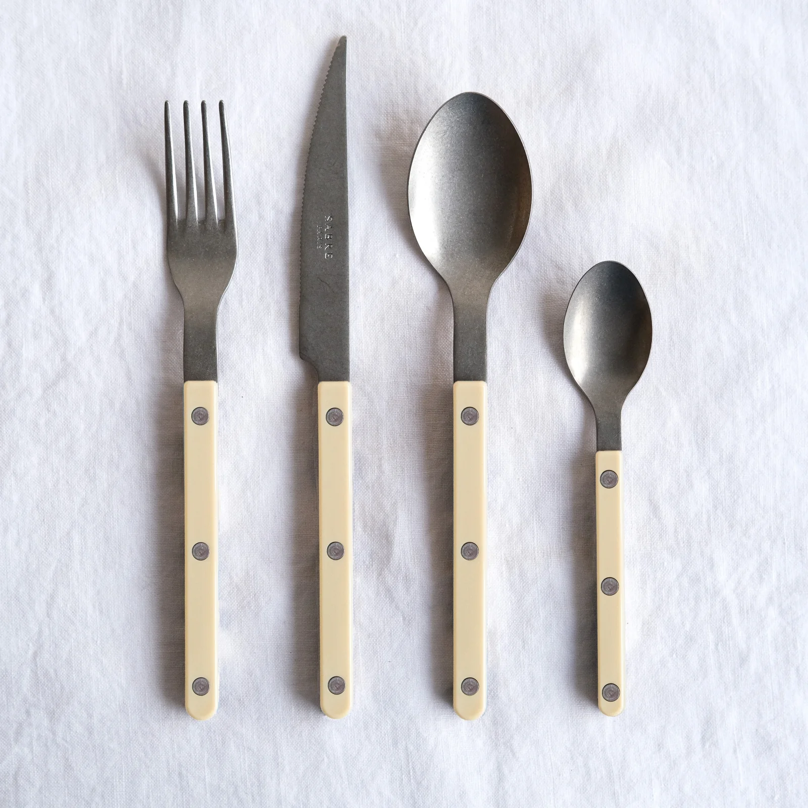 Bistrot Vintage Solid, Ivory - 24 pieces cutlery set - Image 2
