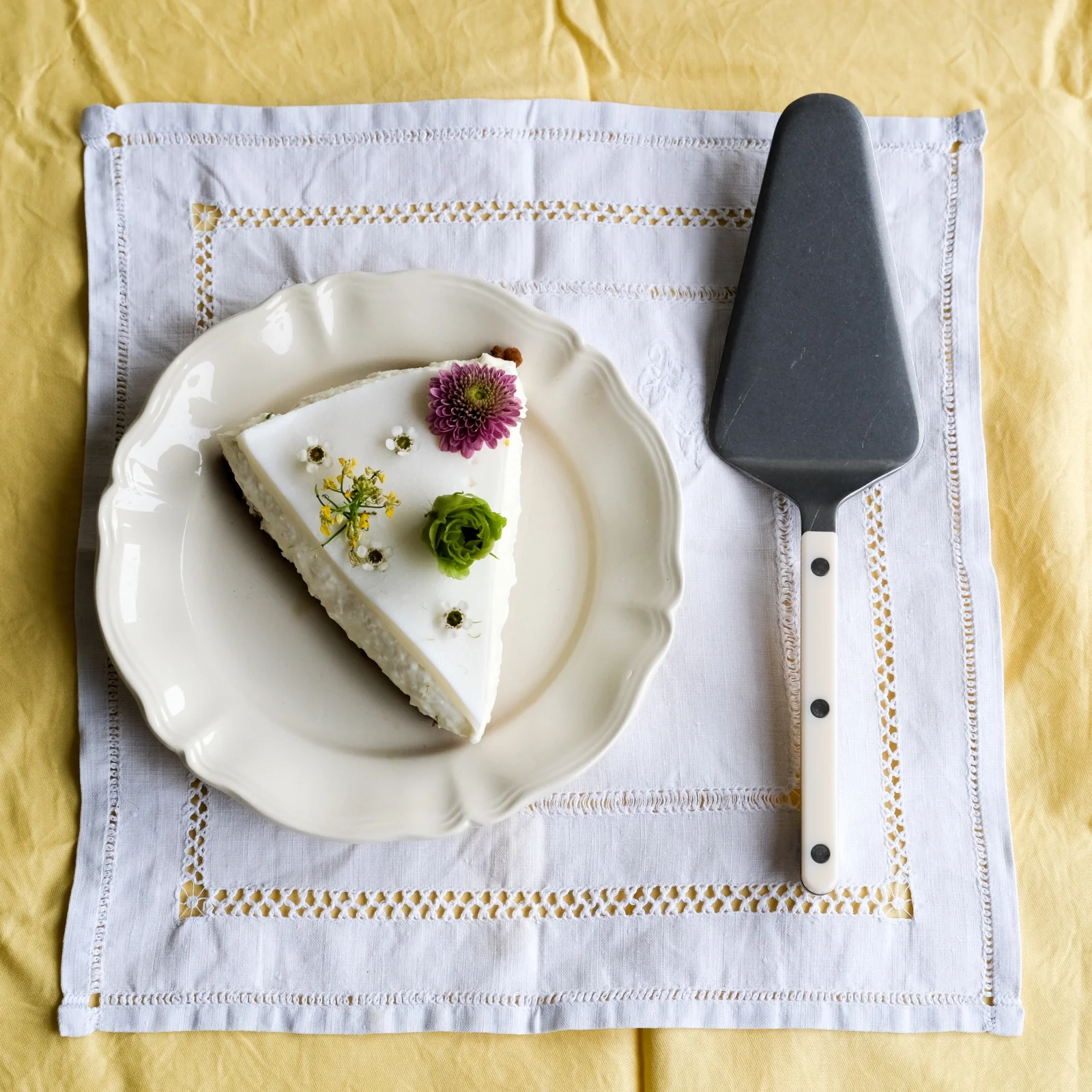 Bistrot Vintage Solid, Ivory - Box of 2 tart servers - Image 2