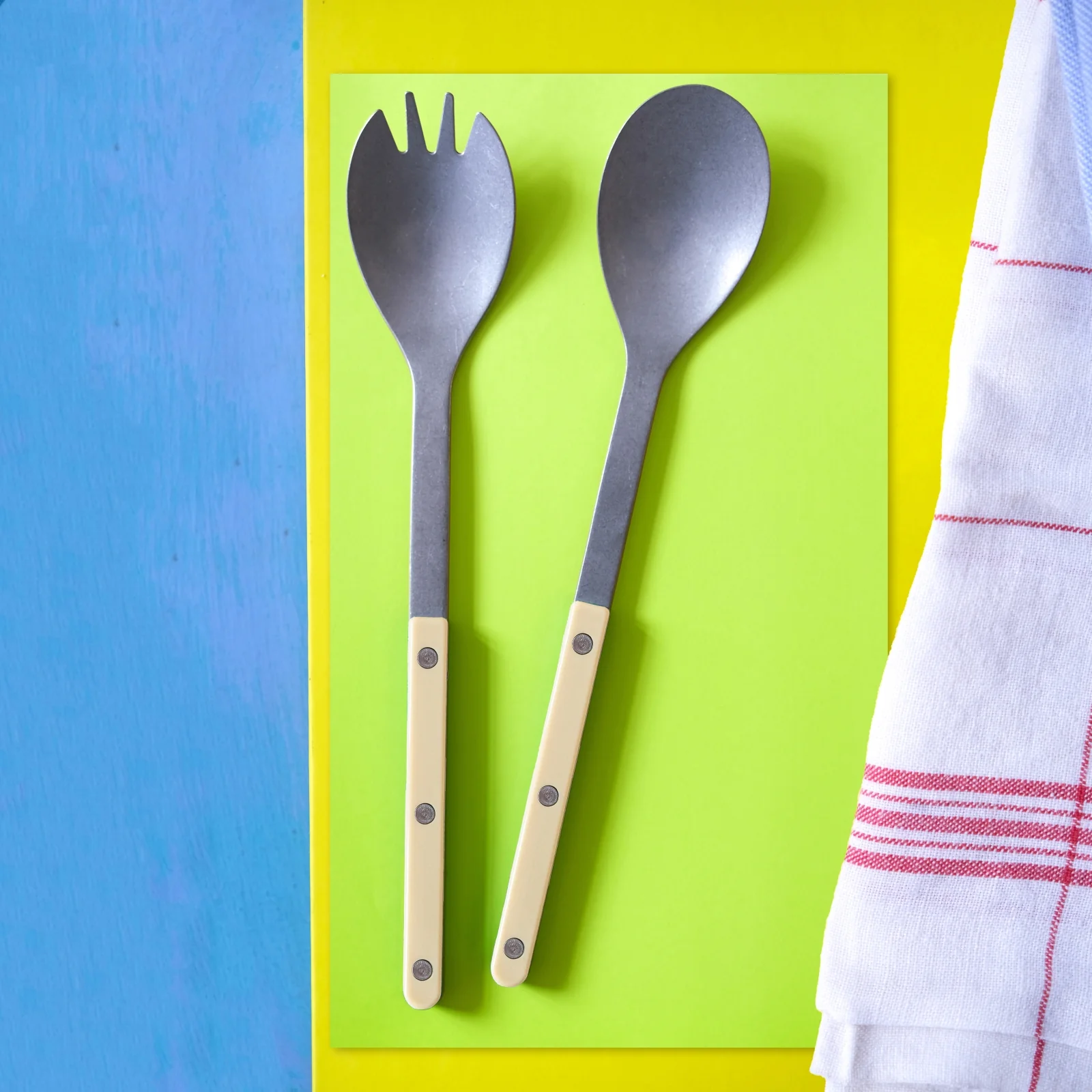 Bistrot Vintage Solid, Ivory - Salad cutlery set - Image 2