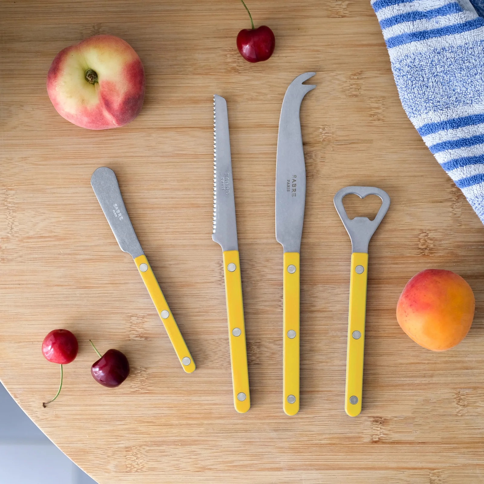 Bistrot Vintage Solid, Yellow - Bistrot aperitif set - Image 2
