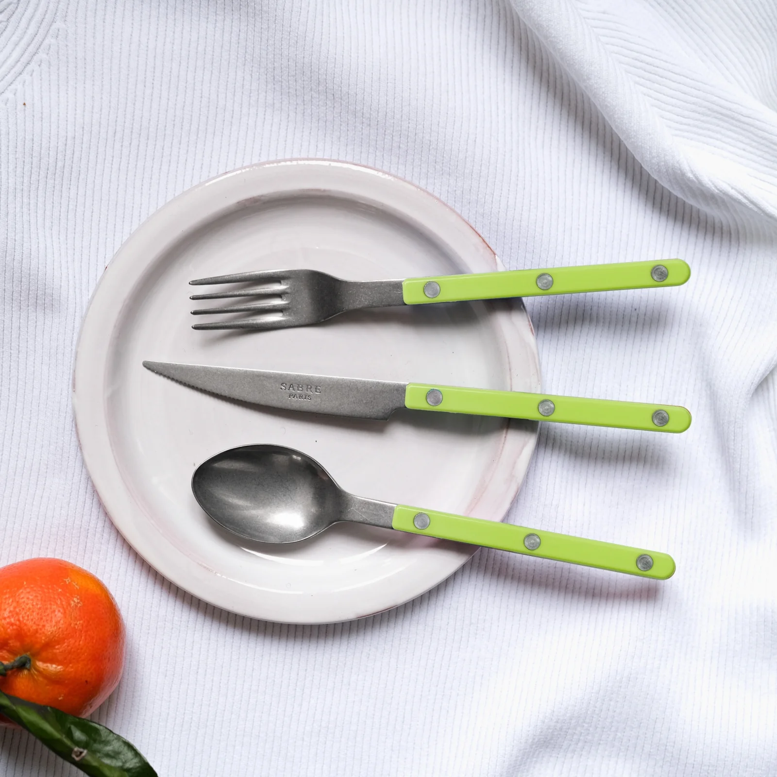 Bistrot Vintage Solid, Lime - Dessert knife - Image 2